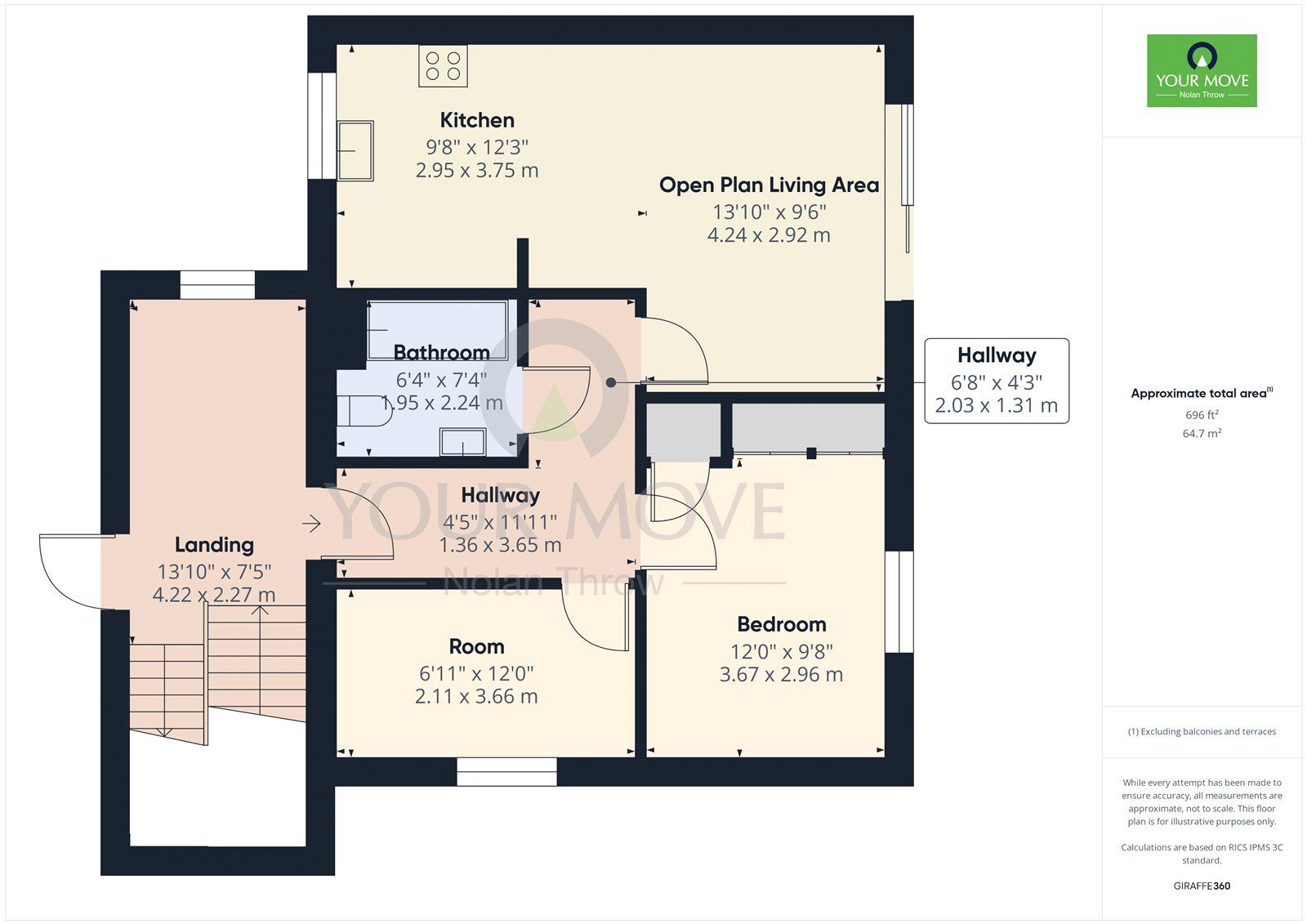 Floorplan of 2 bedroom  Flat for sale, St. Andrews Street, Northampton, NN1