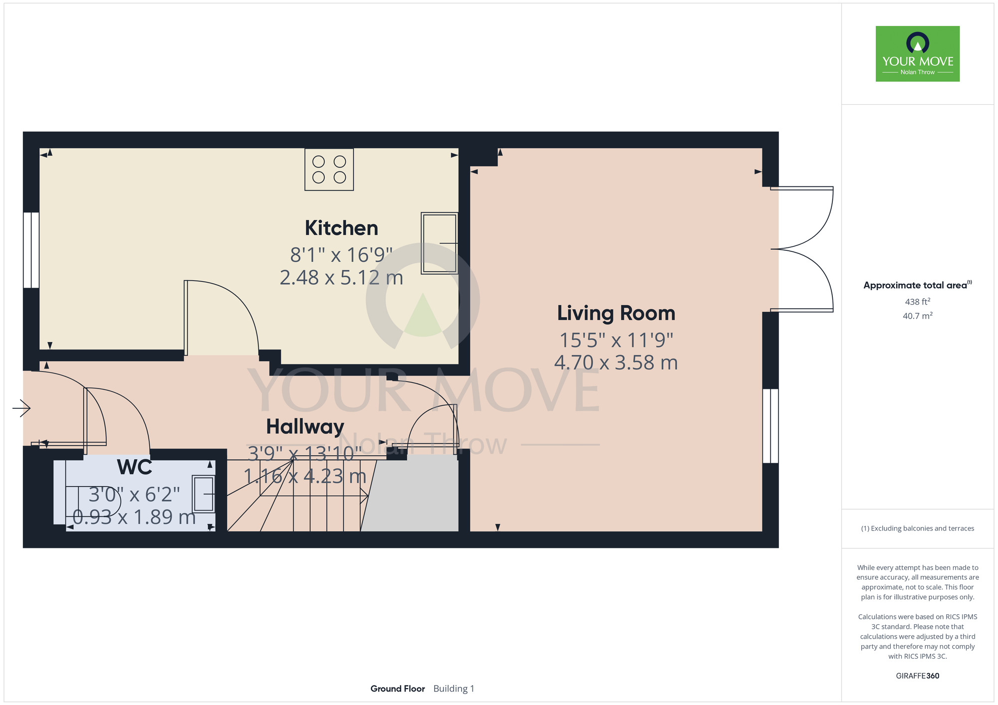 Floorplan of 3 bedroom Semi Detached House to rent, Glebe Road, Boughton, Northampton, NN2