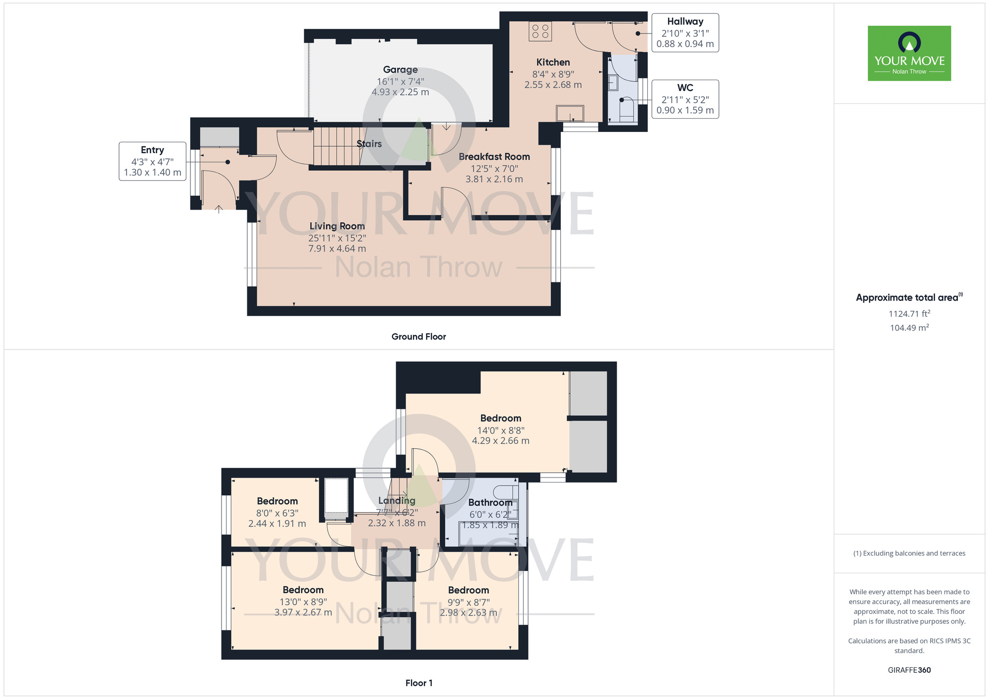 Floorplan of 4 bedroom Semi Detached House for sale, St. Johns Avenue, Northampton, Northamptonshire, NN2
