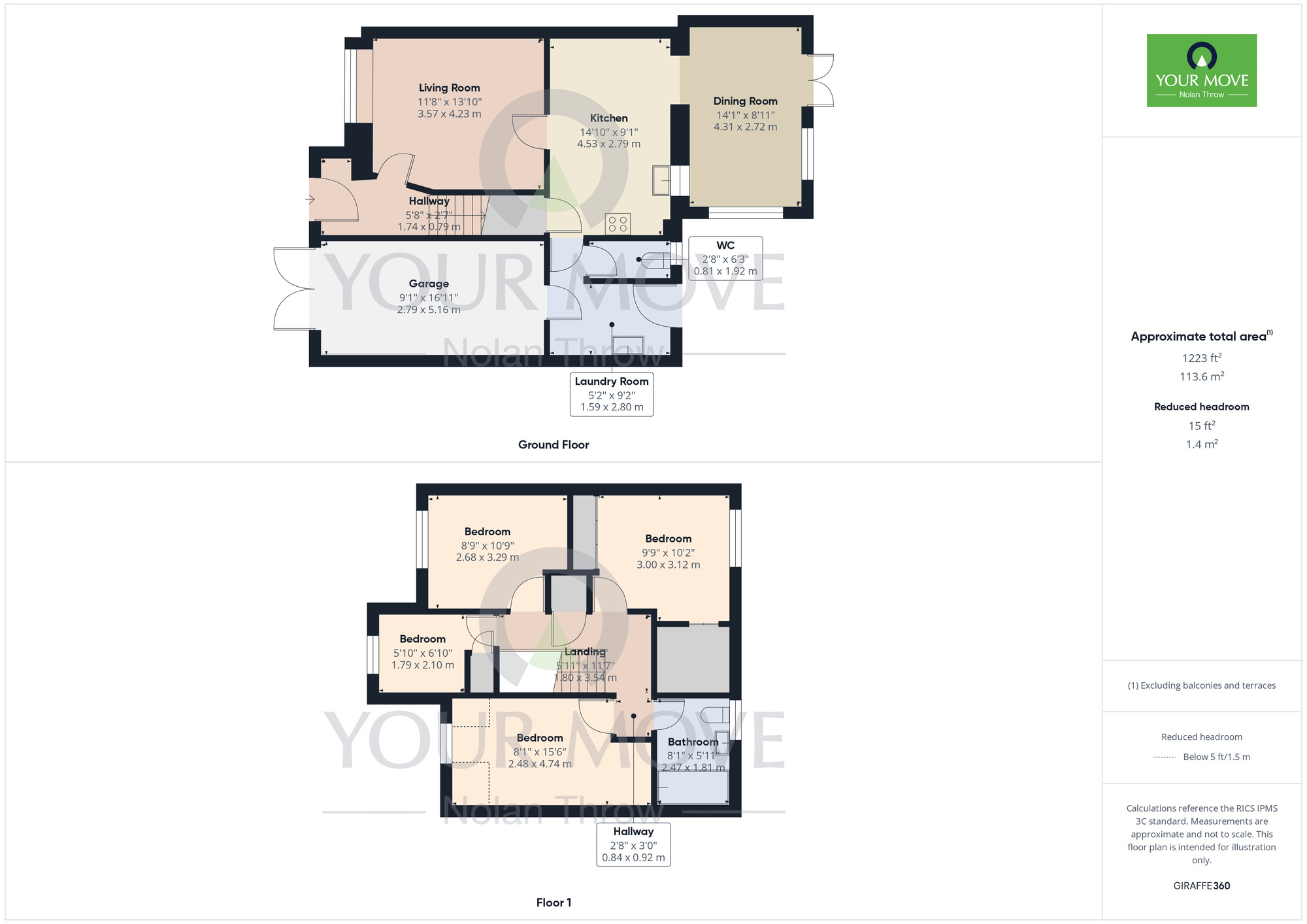 Floorplan of 4 bedroom Detached House for sale, Allard Close, Rectory Farm, Northampton, NN3