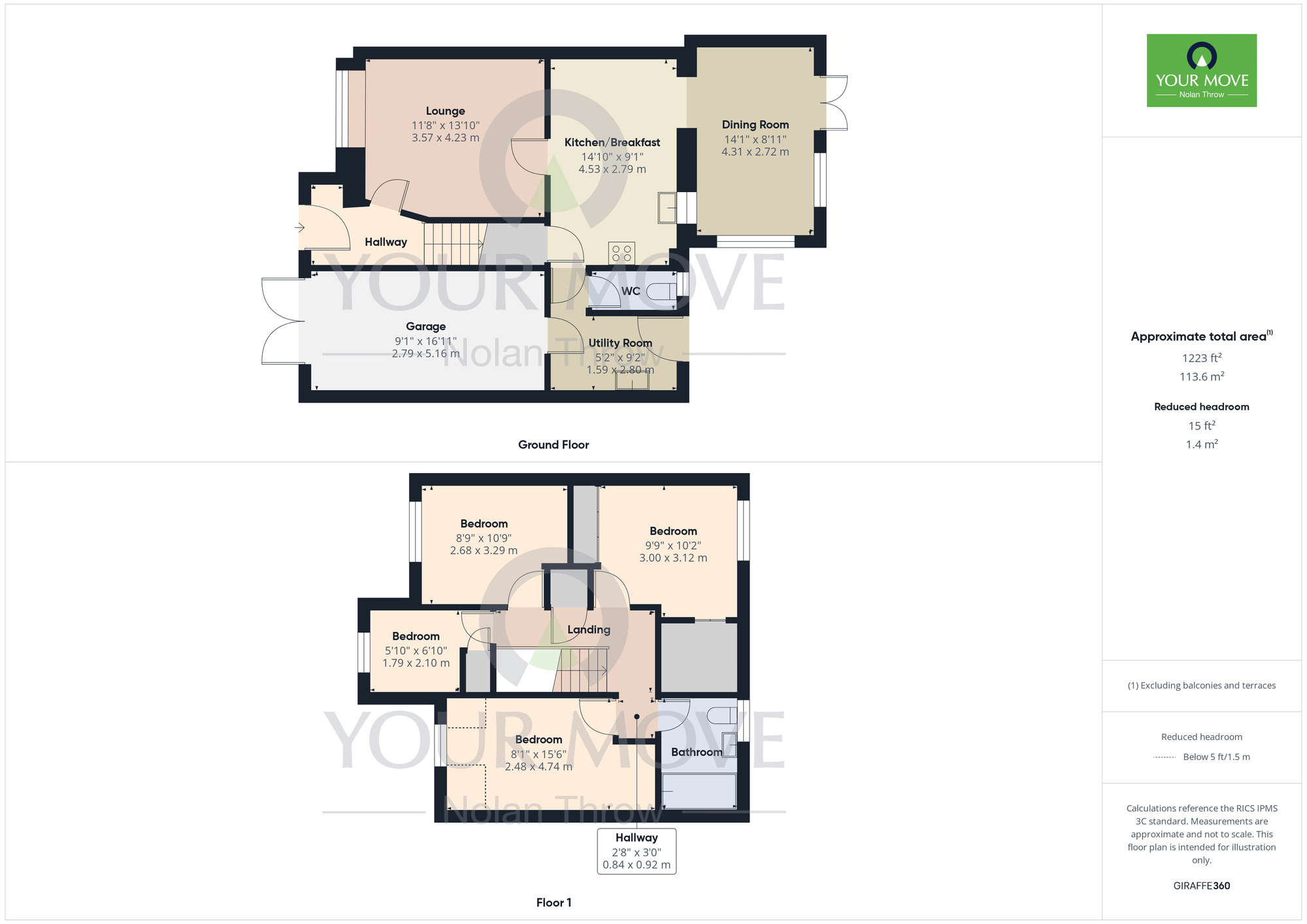 Floorplan of 4 bedroom Detached House for sale, Allard Close, Rectory Farm, Northampton, NN3