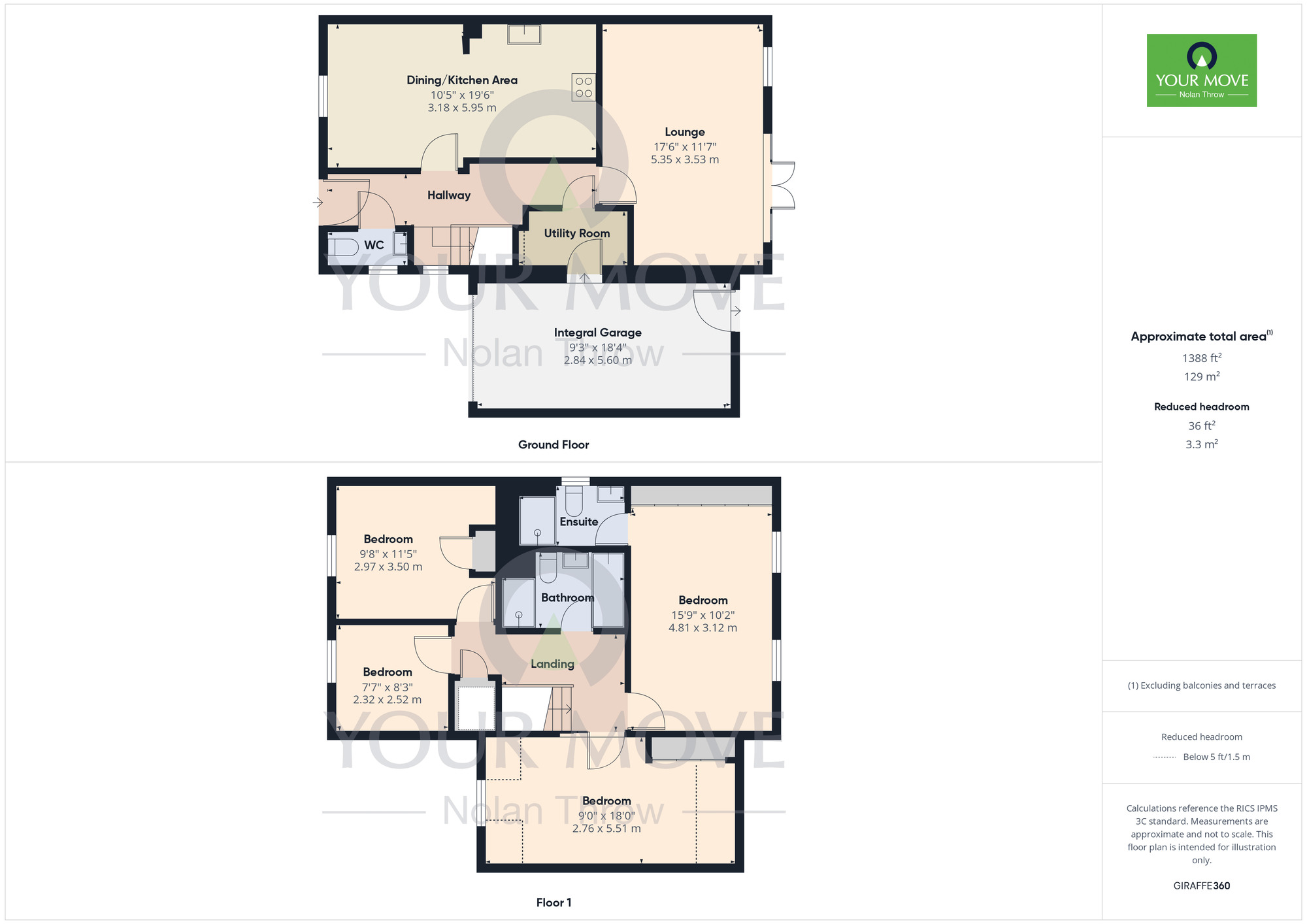 Floorplan of 4 bedroom Detached House for sale, Canal Way, Pineham Lock, Northampton, NN4
