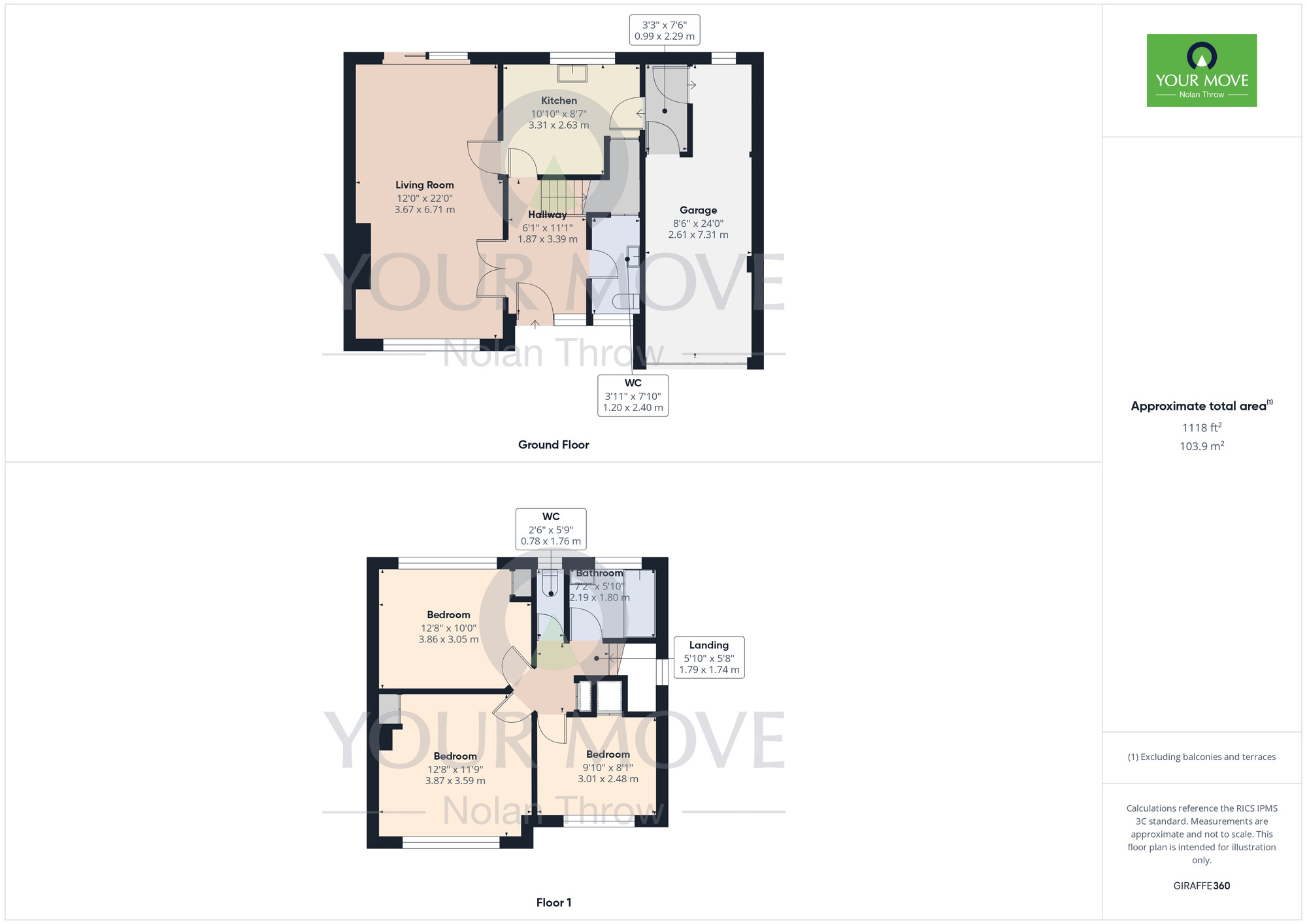 Floorplan of 3 bedroom Semi Detached House for sale, Martins Lane, Hardingstone, Northampton, NN4