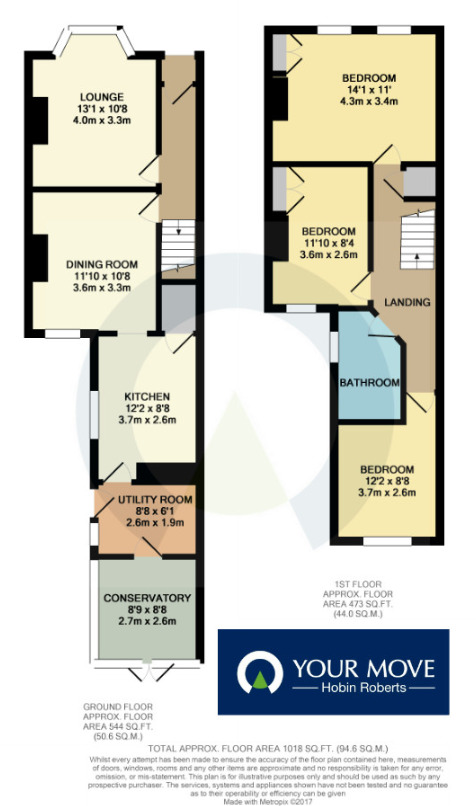Floorplan of 3 bedroom Mid Terrace House for sale, St. James Park Road, St James, Northampton, NN5