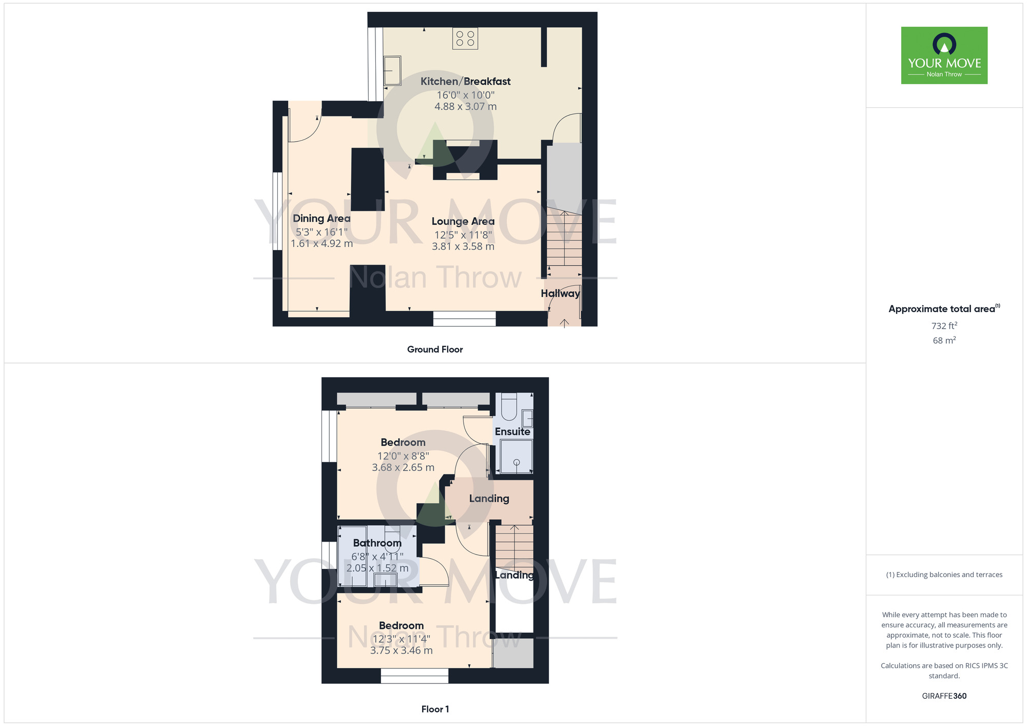 Floorplan of 2 bedroom End Terrace House for sale, Mile Street, Bozeat, Northamptonshire, NN29
