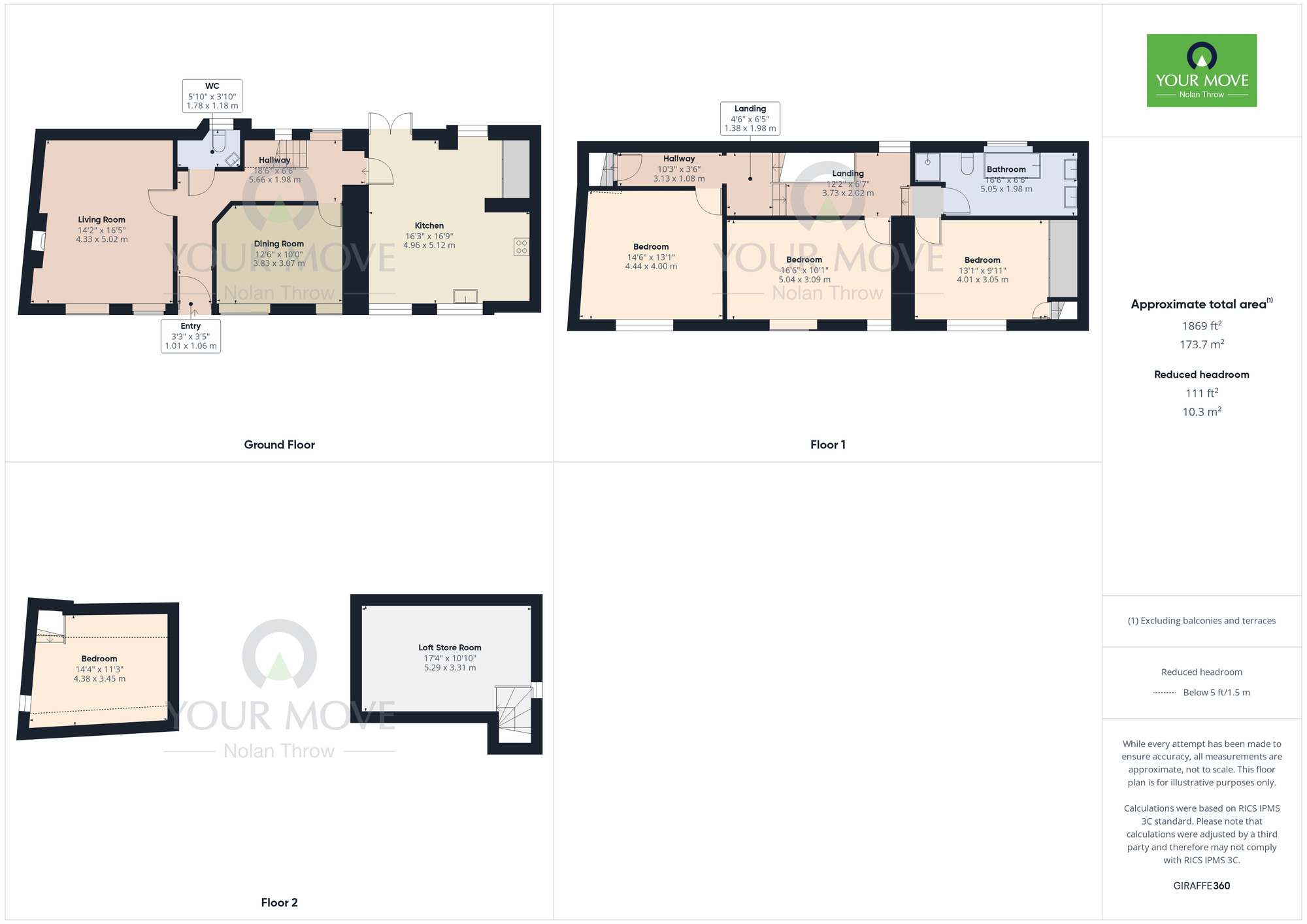 Floorplan of 4 bedroom Semi Detached House for sale, West Street, Earls Barton, Northamptonshire, NN6