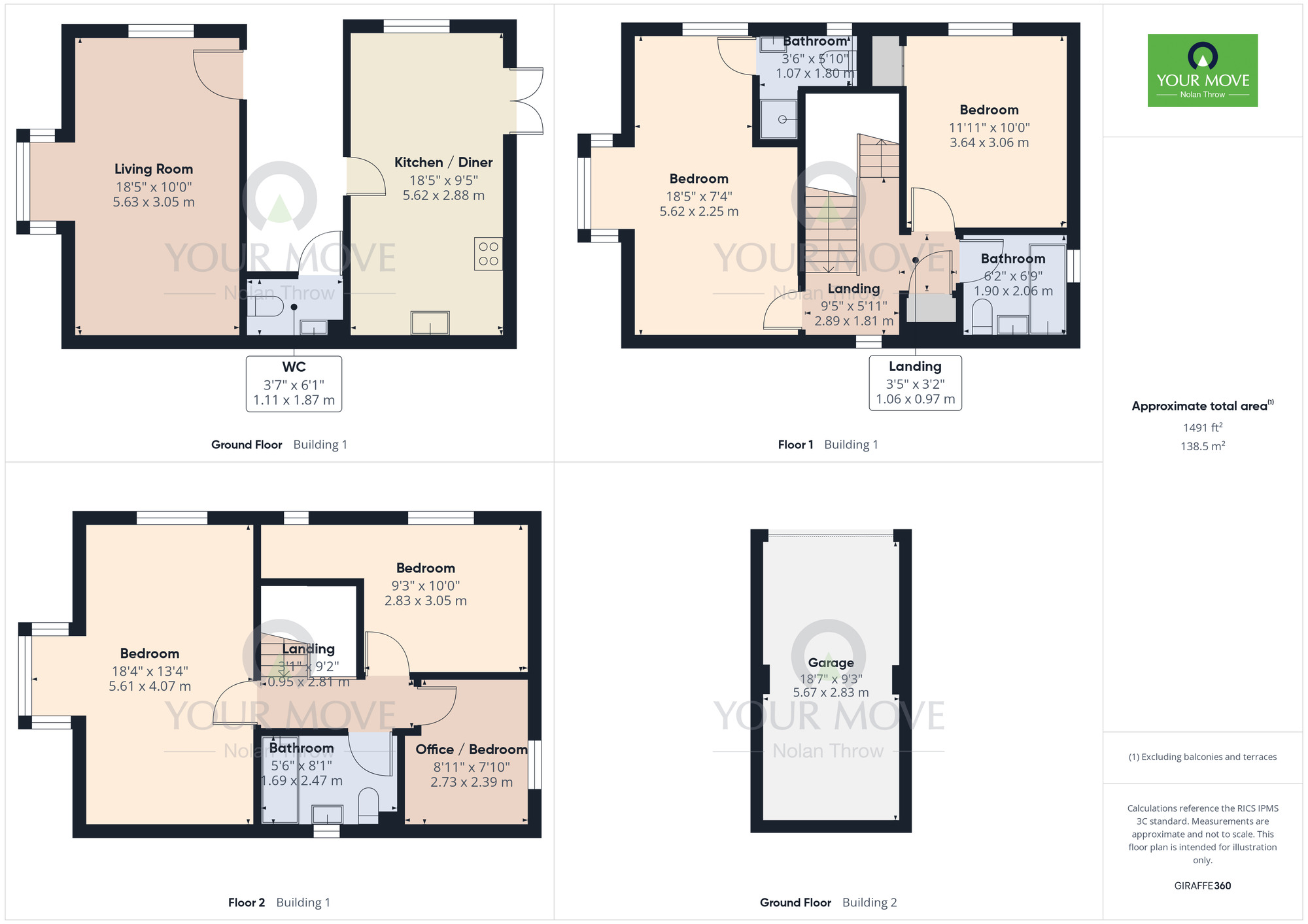Floorplan of 5 bedroom Detached House for sale, Hever Close, Upton, Northampton, NN5