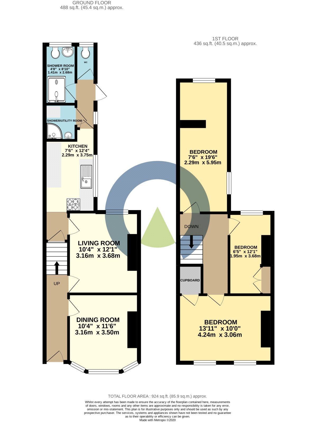 Floorplan of 3 bedroom Mid Terrace House to rent, St. Leonards Road, Northampton, Northamptonshire, NN4
