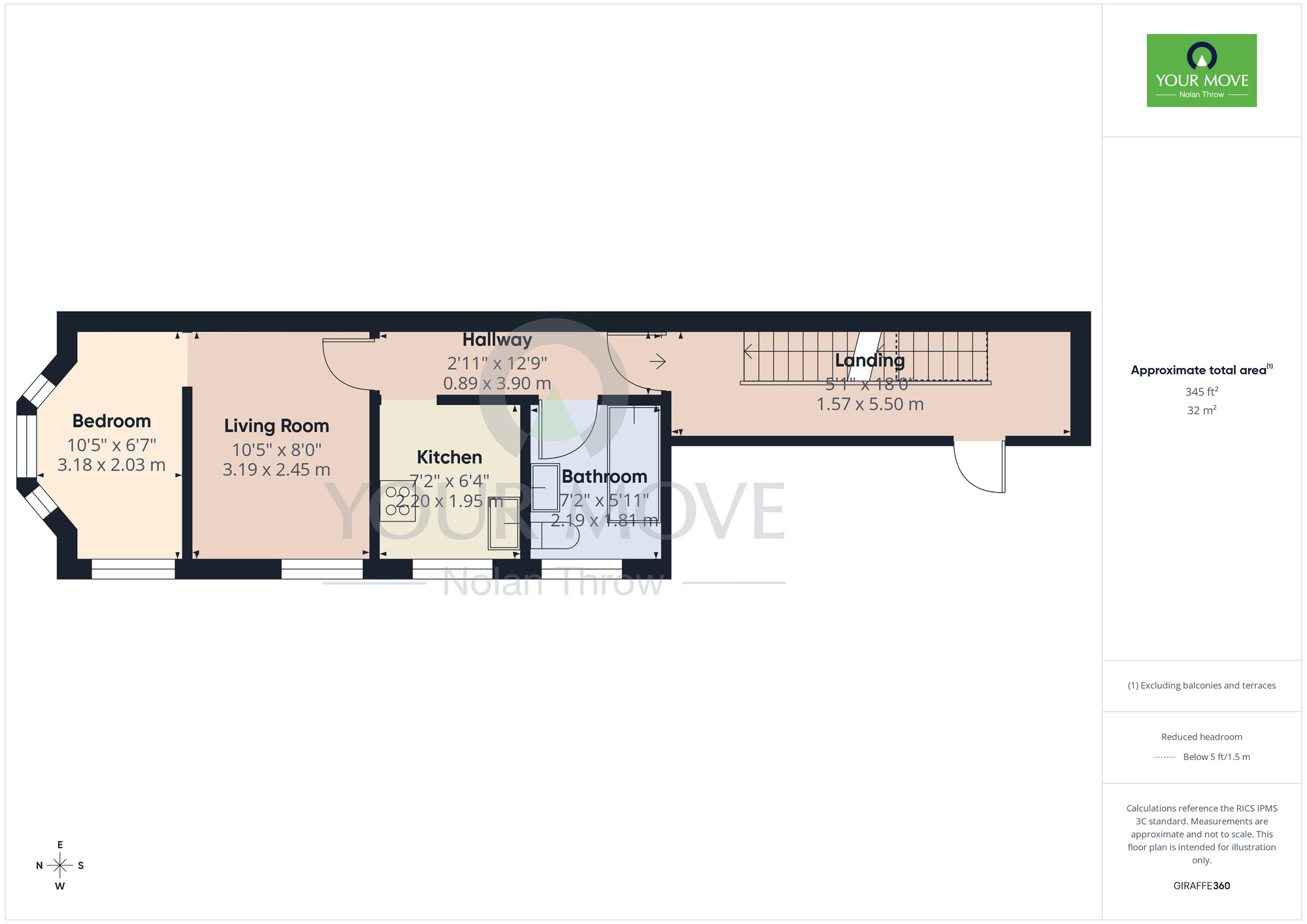 Floorplan of 1 bedroom Flat to rent, Colwyn Road, The Mounts, Northampton, NN1