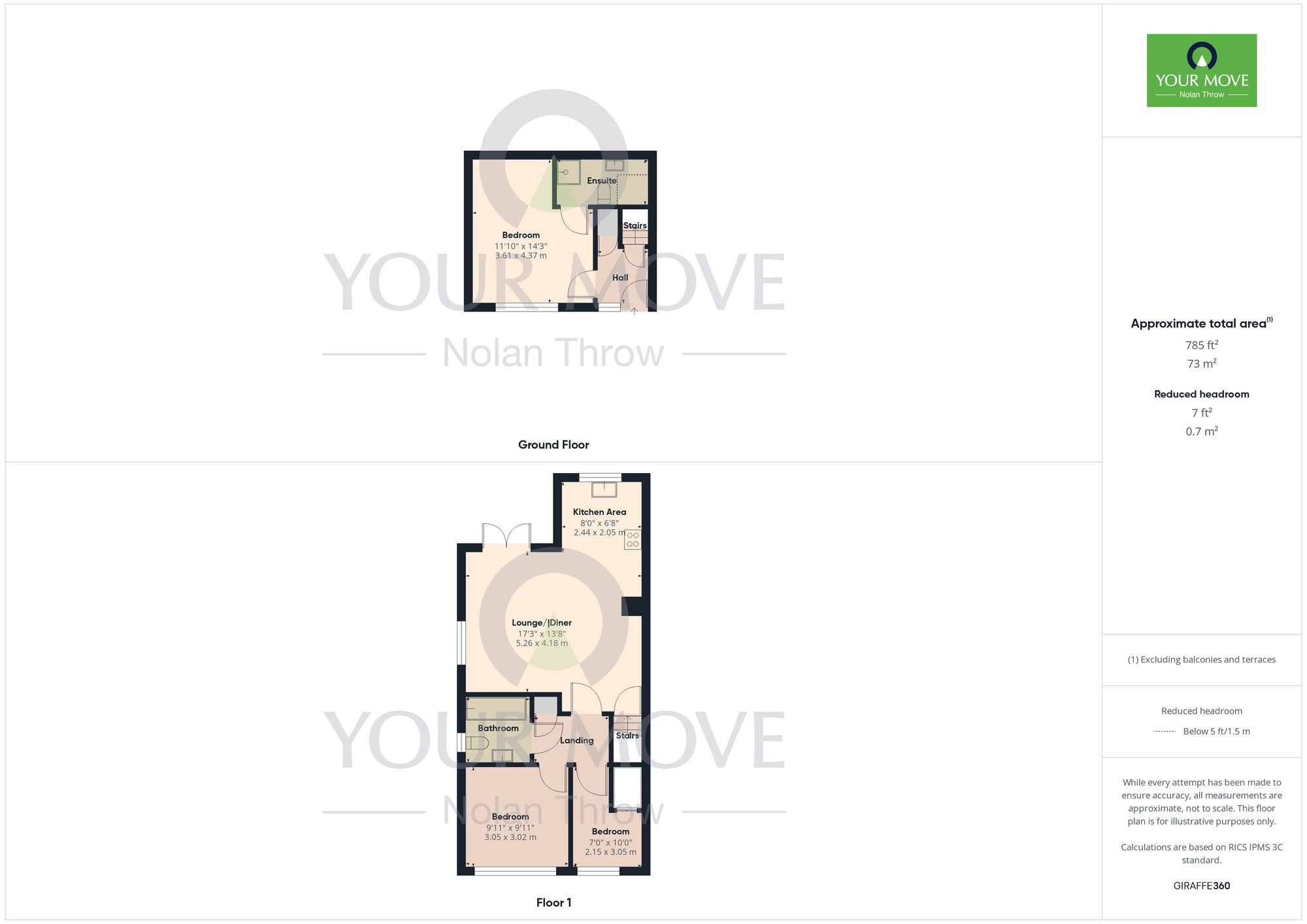 Floorplan of 3 bedroom End Terrace House for sale, Bankside, Links View, Northampton, NN2