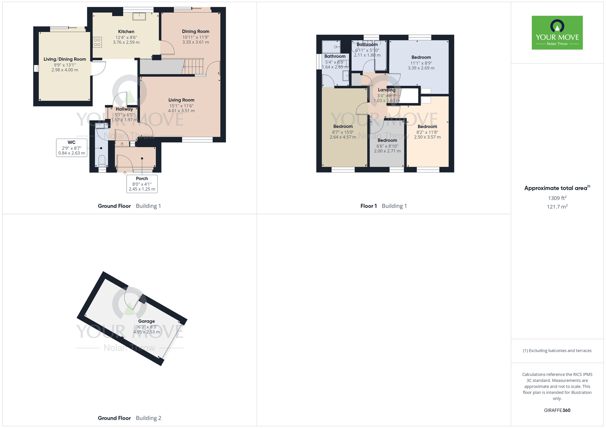 Floorplan of 4 bedroom Detached House for sale, Berkeley Close, Northampton, Northamptonshire, NN1