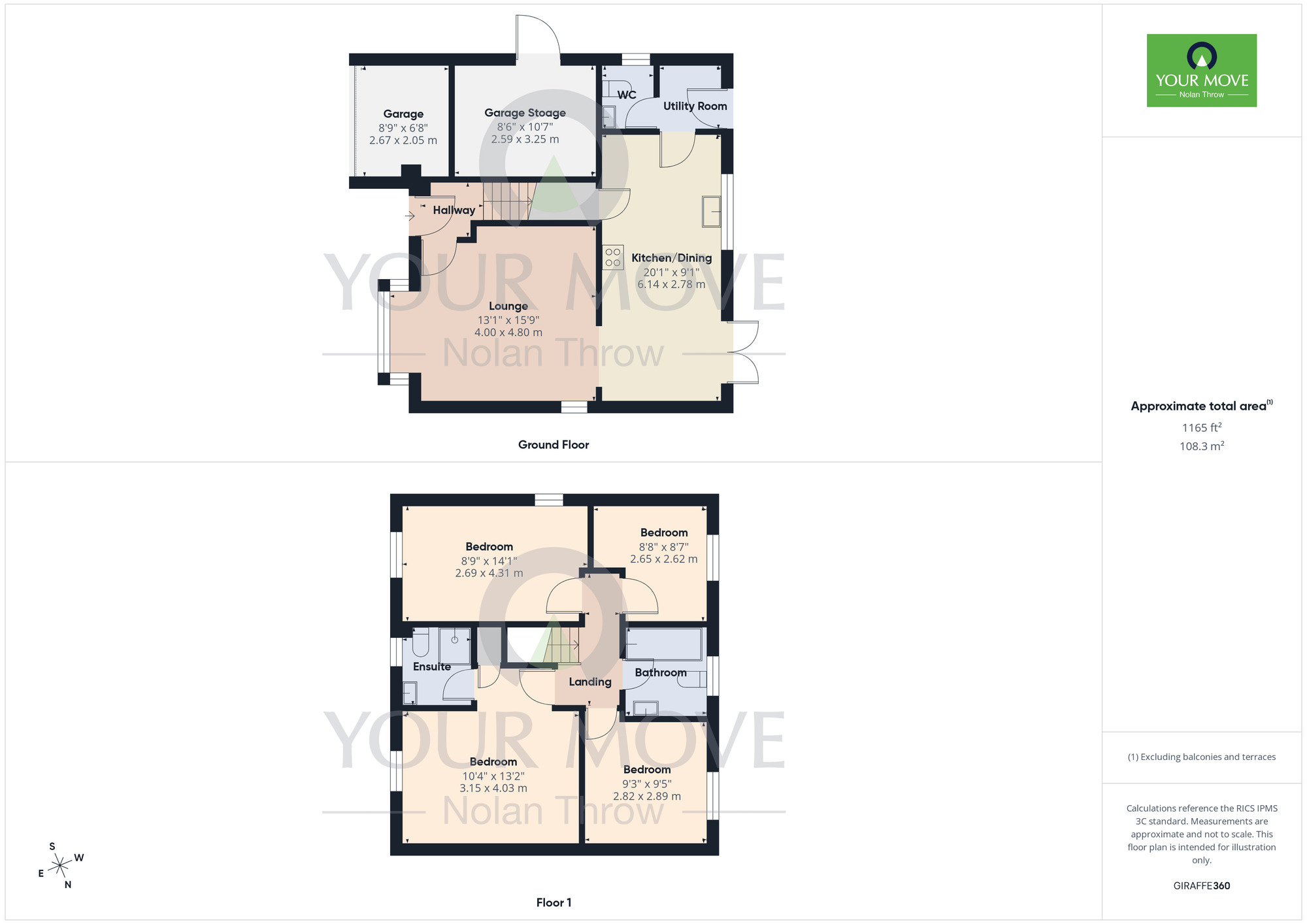 Floorplan of 4 bedroom Detached House for sale, Lauderdale Avenue, Sandringham Gardens, Northampton, NN4