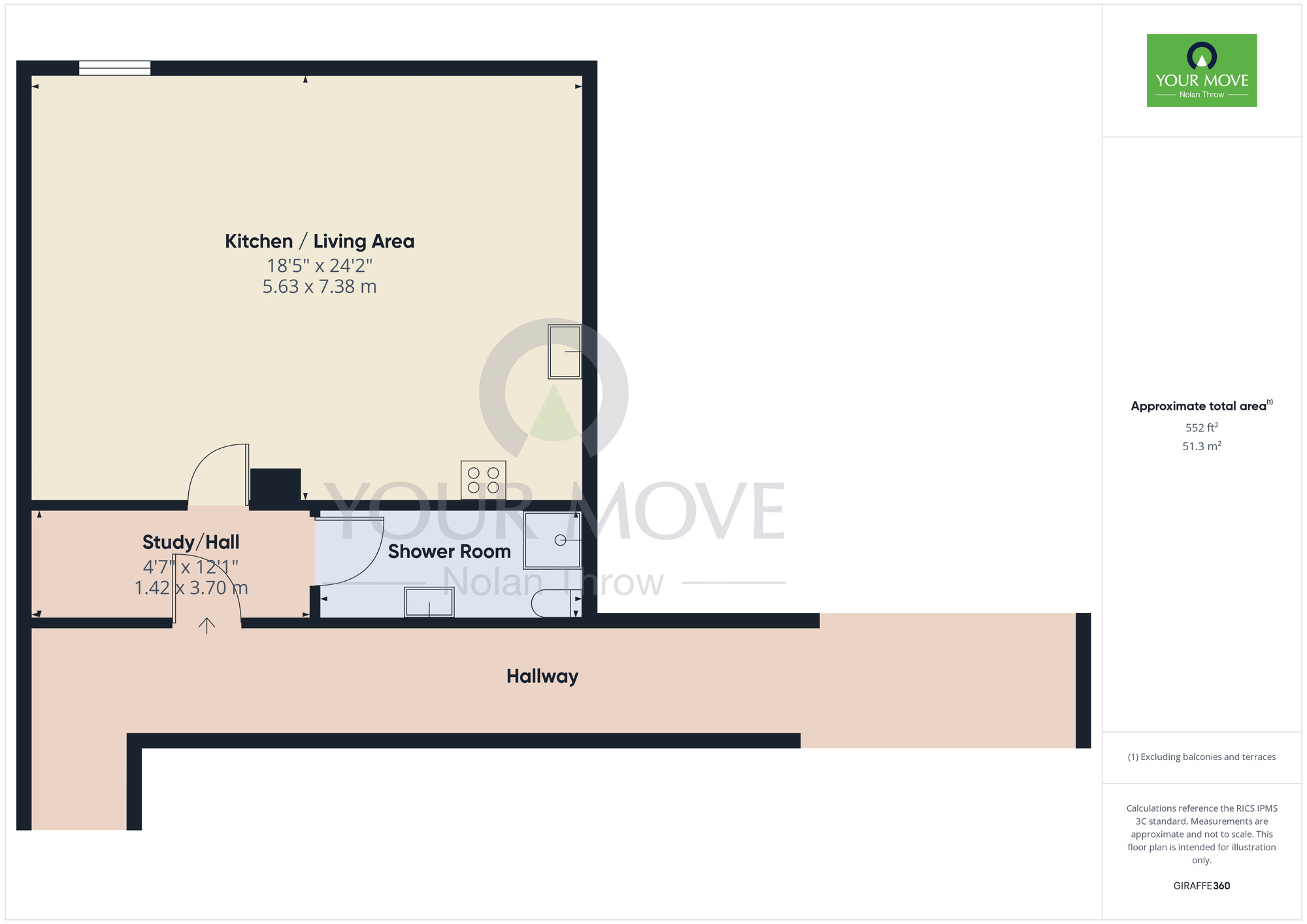 Floorplan of 1 bedroom  Flat to rent, Gold Street, Northampton, NN1