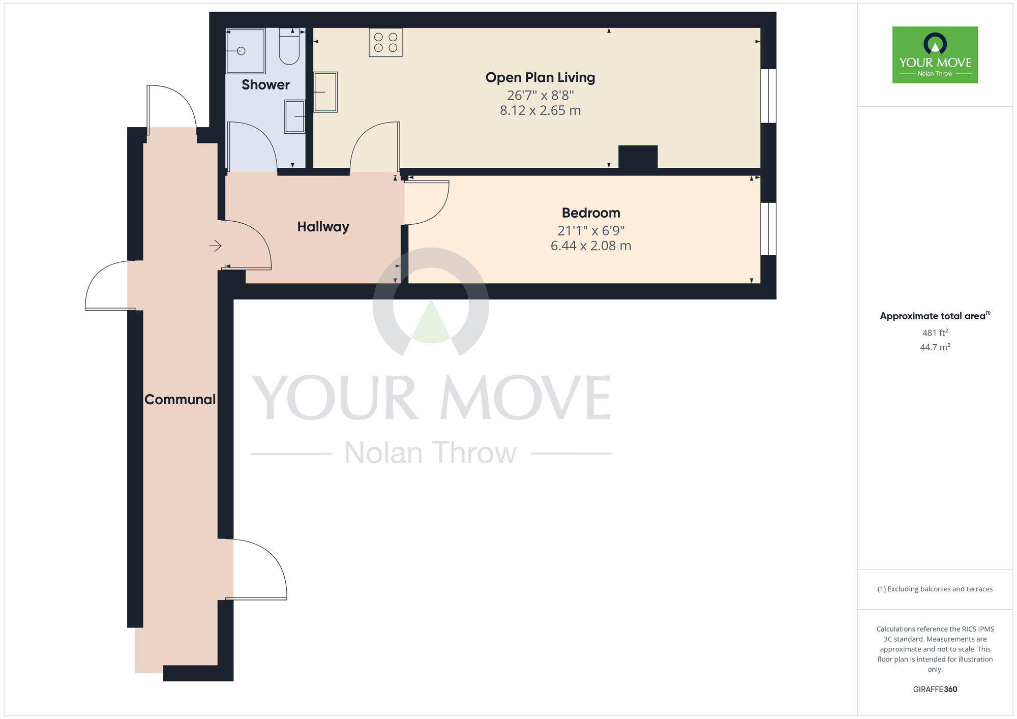 Floorplan of 1 bedroom  Flat to rent, Gold Street, Northampton, NN1