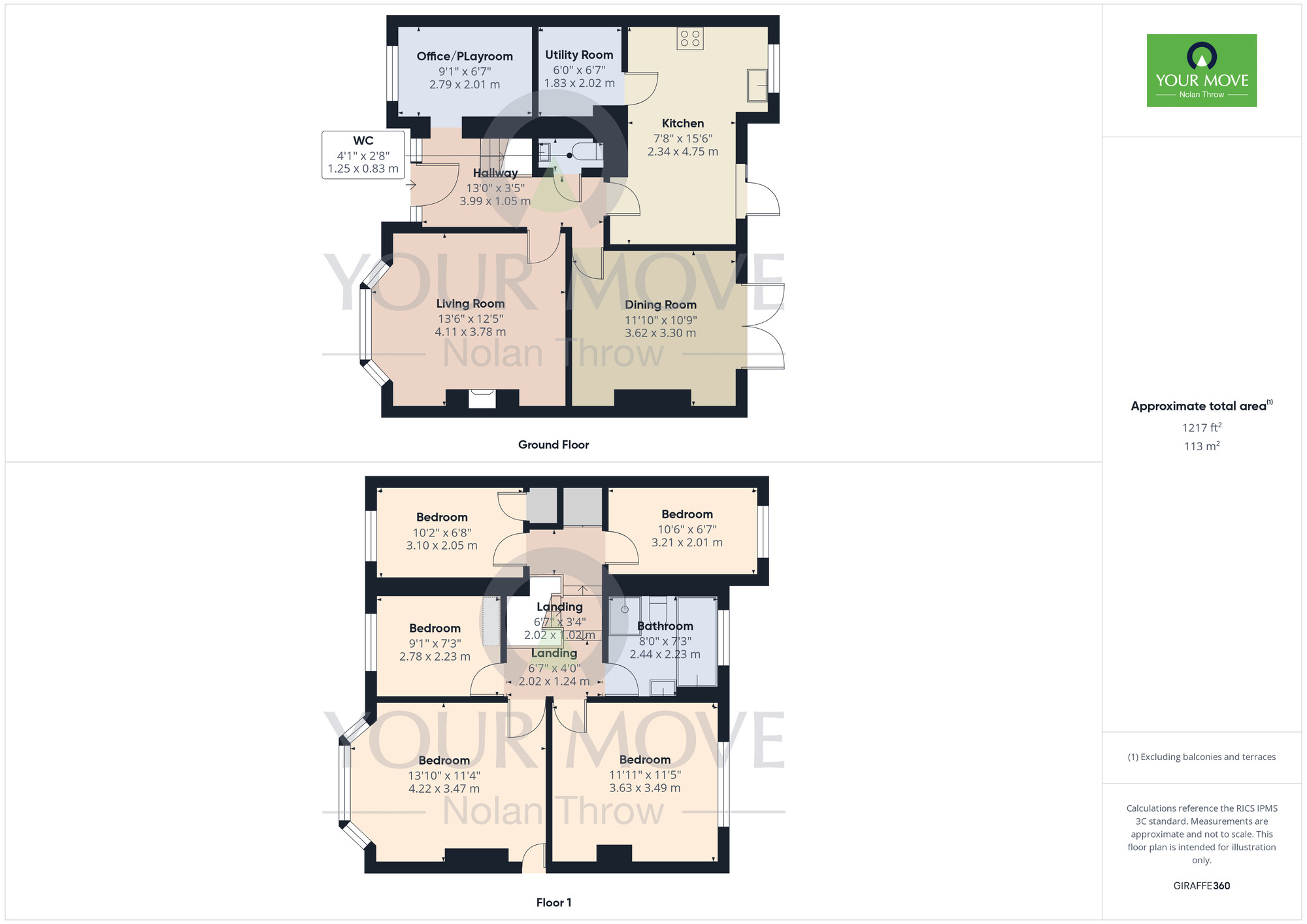 Floorplan of 5 bedroom Semi Detached House for sale, Ashley Way, Westone, Northampton, NN3