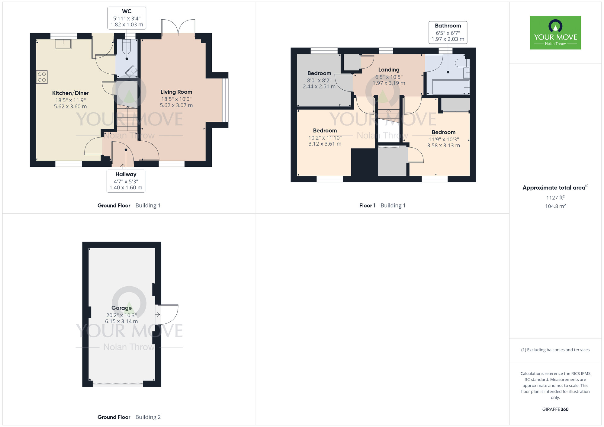 Floorplan of 3 bedroom Detached House to rent, Merlin Road, Corby, Northamptonshire, NN17