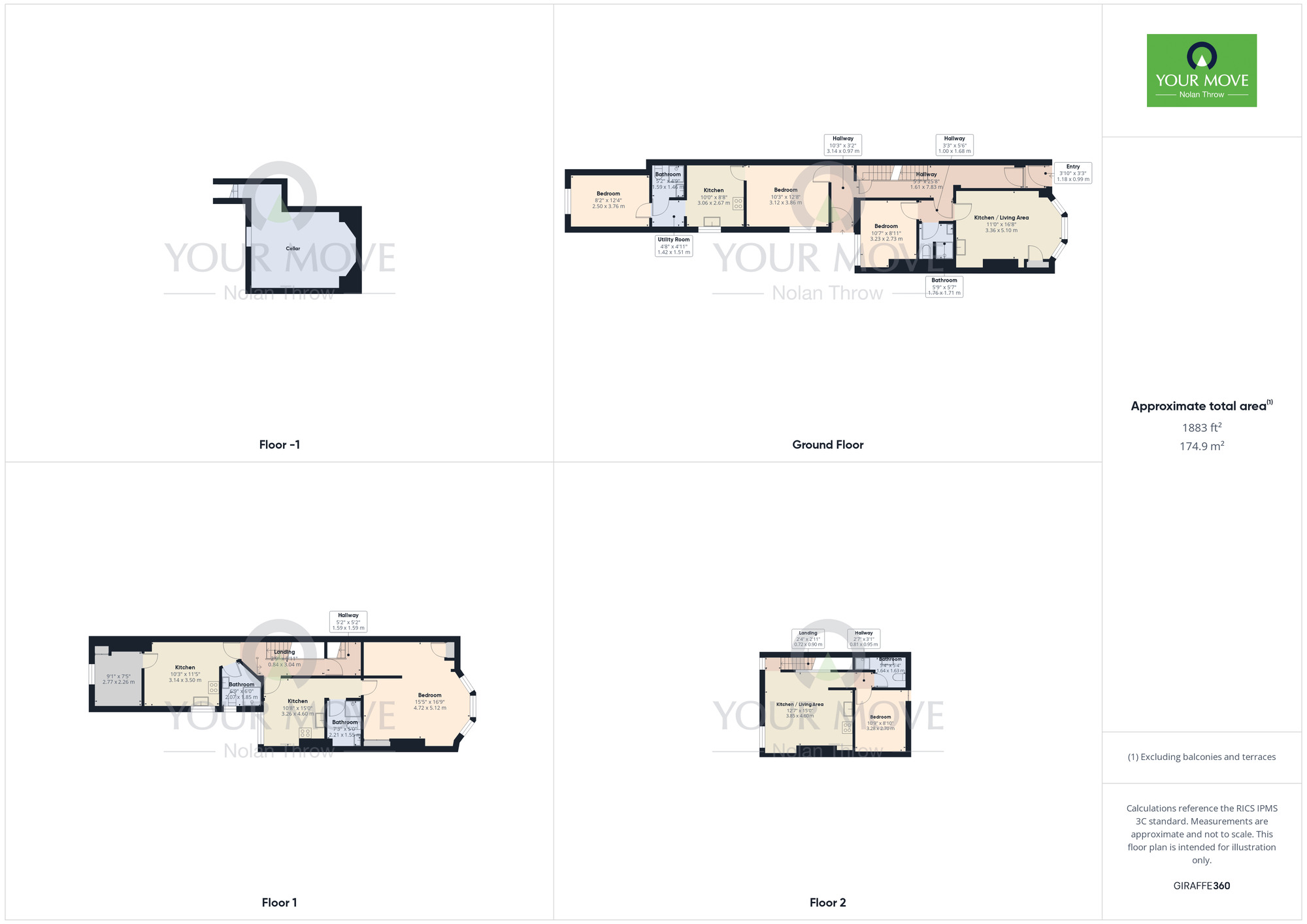 Floorplan of 5 bedroom Mid Terrace House for sale, Abington Avenue, Abington, Northampton, Northamptonshire, NN1