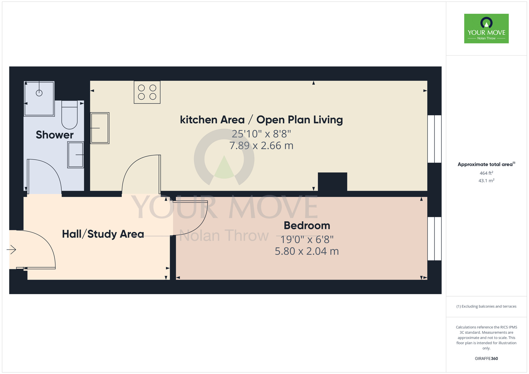 Floorplan of 1 bedroom  Flat to rent, Gold Street, Northampton, NN1