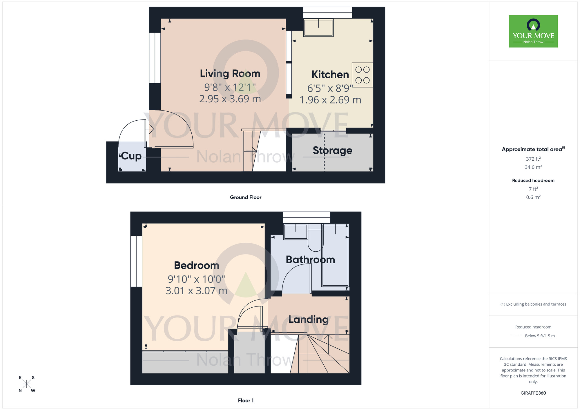 Floorplan of 1 bedroom End Terrace House to rent, Swinford Hollow, Little Billing, Northampton, NN3