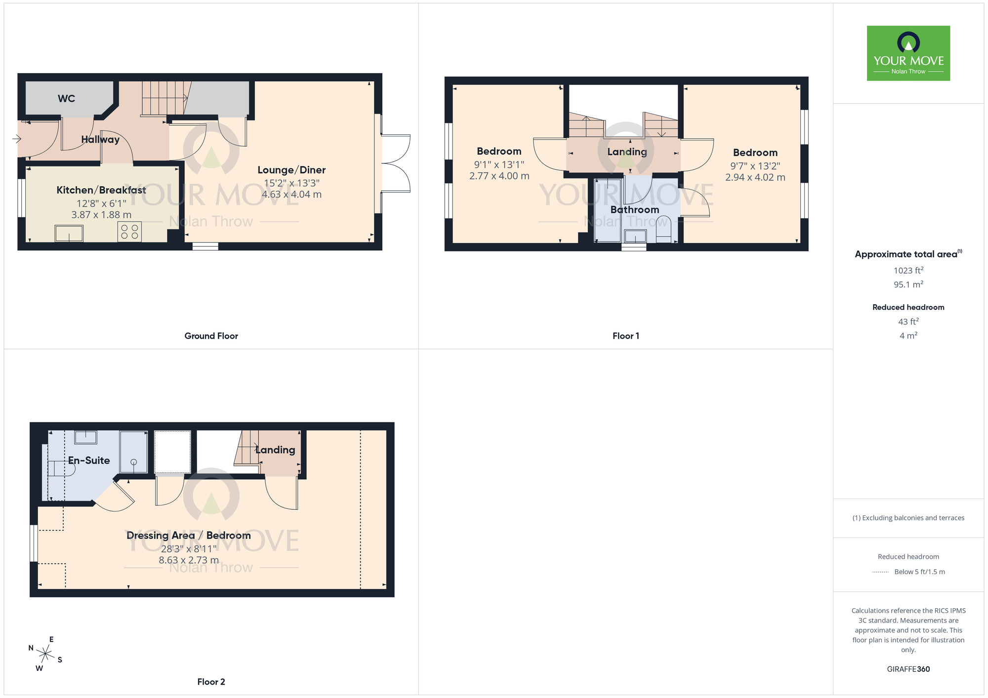 Floorplan of 3 bedroom Semi Detached House for sale, Higgs Close, Overstone Gate, Northampton, NN6