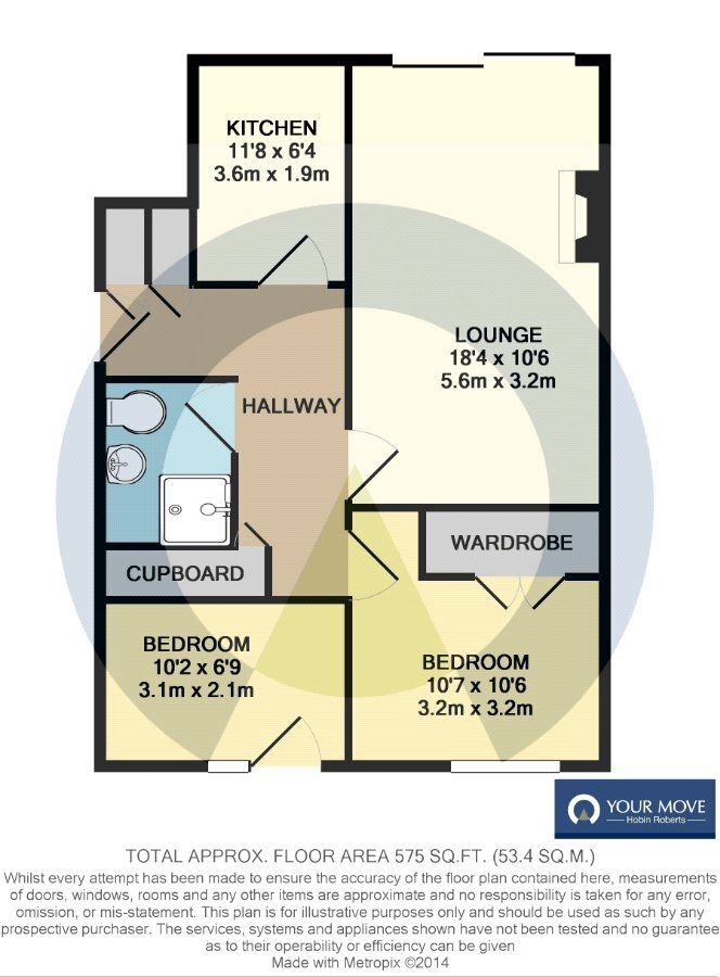 Floorplan of 2 bedroom  Flat to rent, Birkdale Close, Northampton, Northamptonshire, NN2