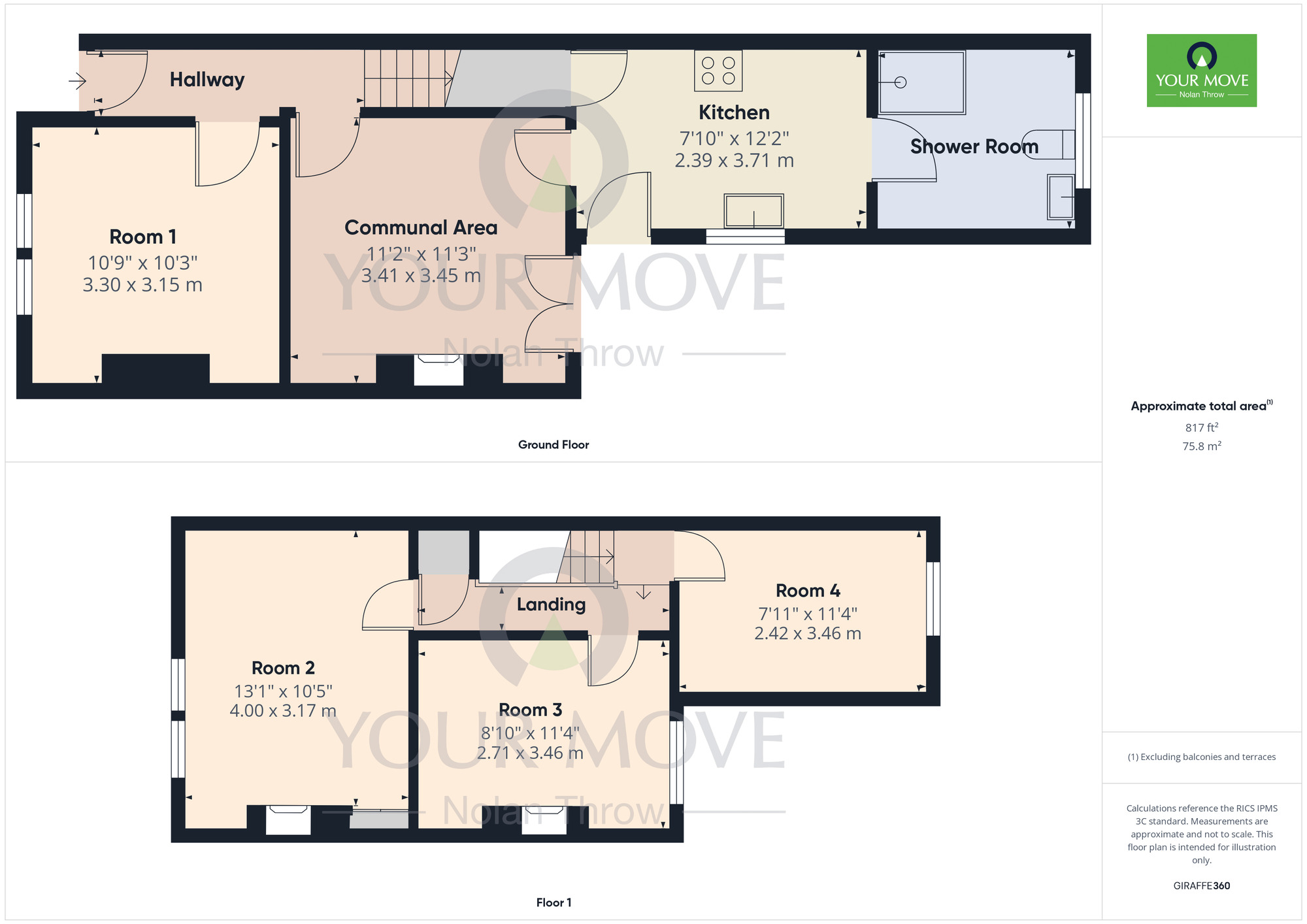 Floorplan of 1 bedroom  Room to rent, Southampton Road, Far Cotton, Northampton, NN4