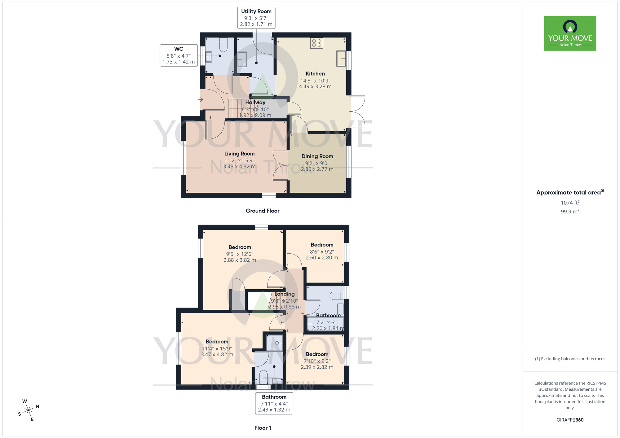 Floorplan of 4 bedroom Detached House for sale, Clover Lane, Wootton, West Northamptonshire, NN4