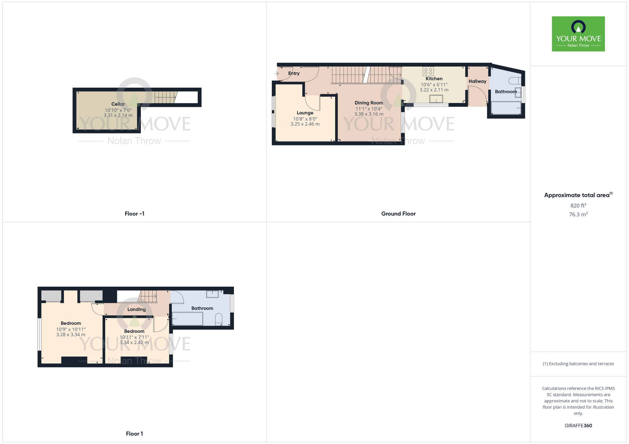 Floorplan of 2 bedroom Mid Terrace House for sale, Leslie Road, Semilong, Northampton, NN2