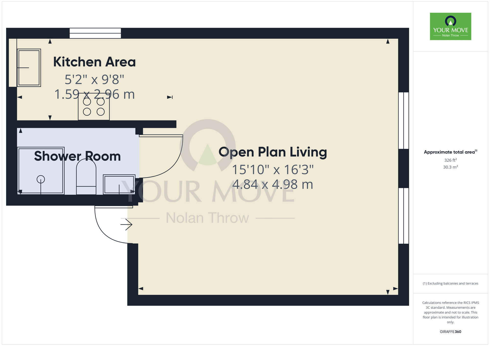 Floorplan of 1 bedroom  Flat to rent, Wellingborough Road, Northampton, NN1