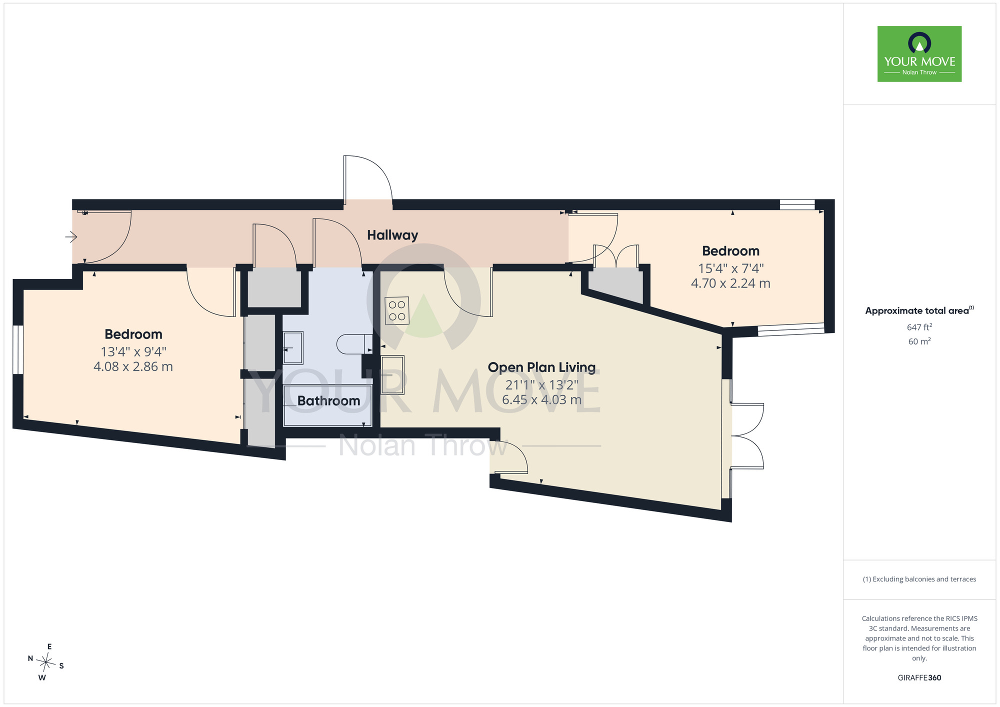 Floorplan of 2 bedroom Flat for sale, Leicester Street, Northampton, NN1