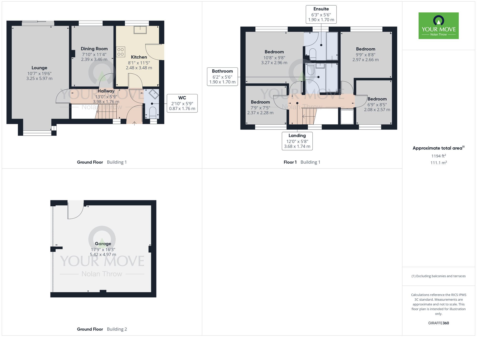 Floorplan of 4 bedroom Detached House to rent, Brampton Close, Wellingborough, Northamptonshire, NN8