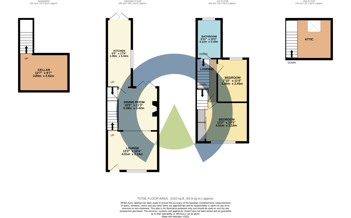 Floorplan of 2 bedroom End Terrace House for sale, Stanley Street, Semilong, Northampton, NN2