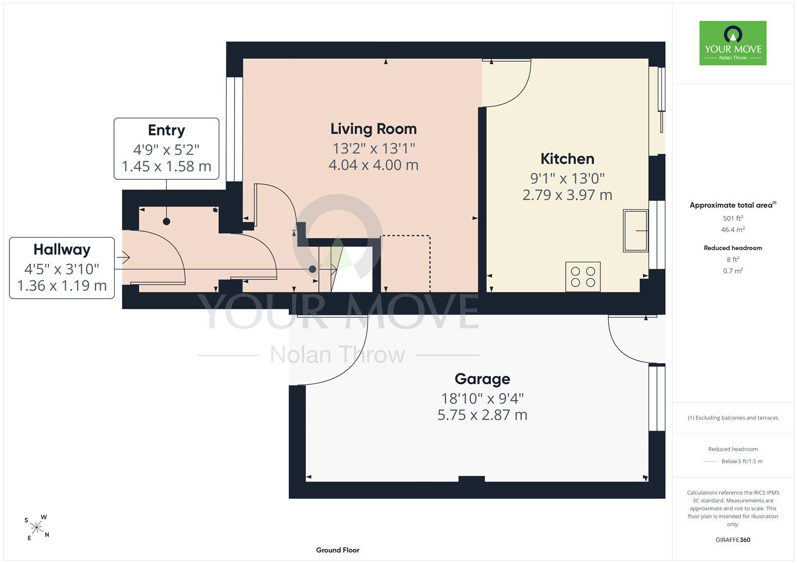Floorplan of 2 bedroom Semi Detached House for sale, East Bank, Thorplands Brook, Northampton, NN3