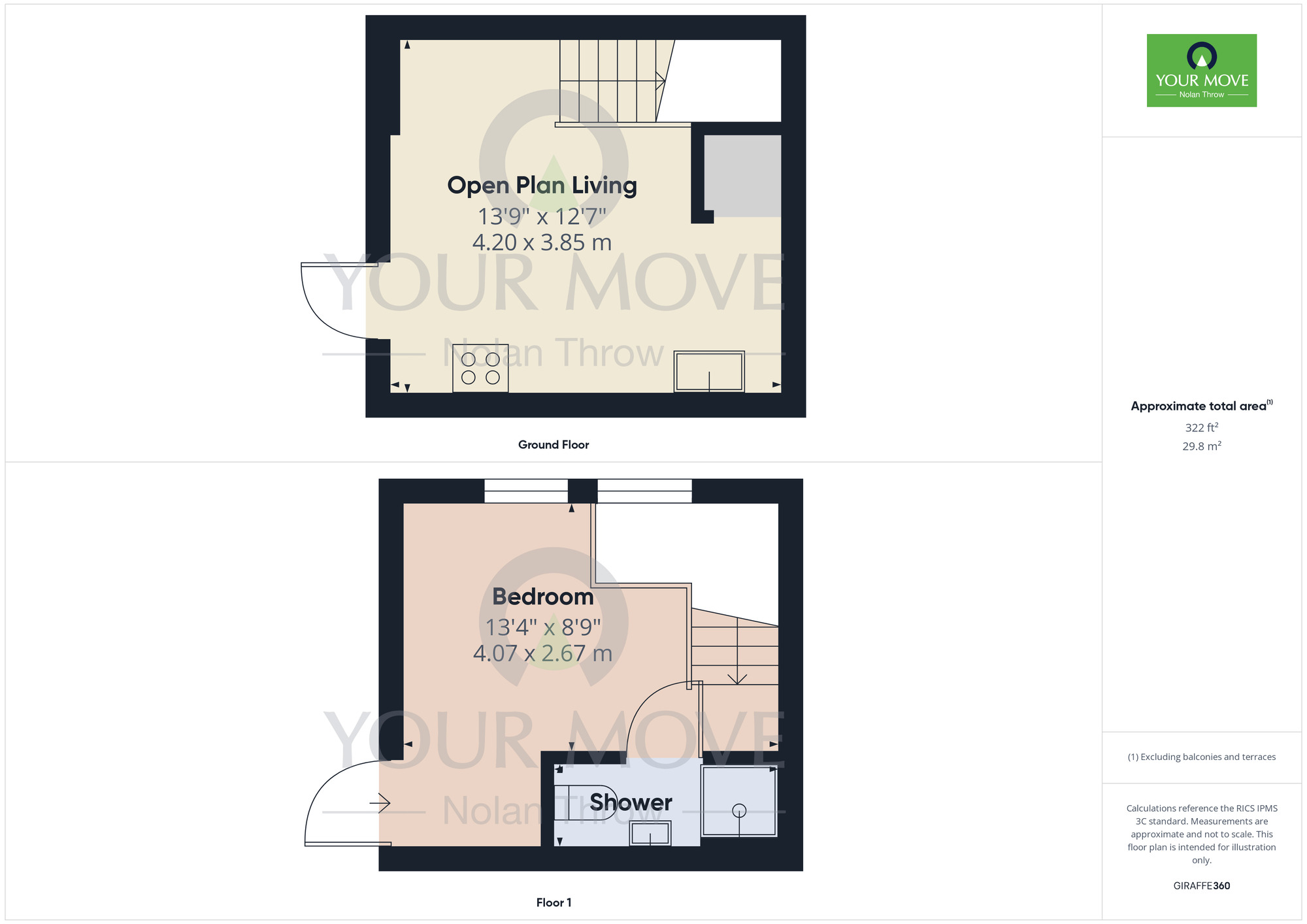 Floorplan of 1 bedroom  Flat to rent, St. Pauls Road, Semilong, Northampton, NN2