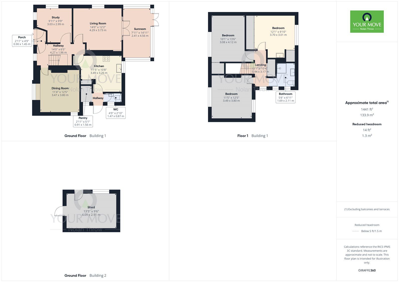 Floorplan of 3 bedroom Detached House for sale, High Street, Woodford, Northamptonshire, NN14