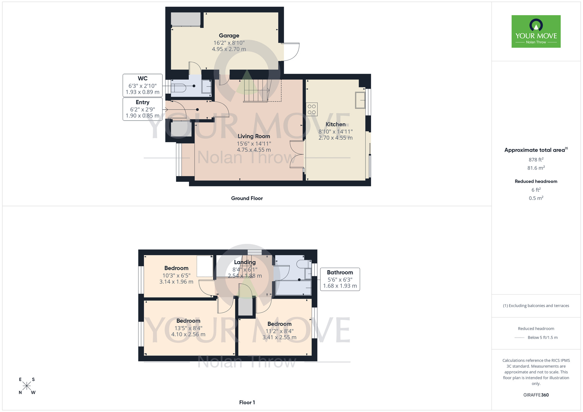 Floorplan of 3 bedroom Semi Detached House for sale, Wilford Avenue, Wakes Meadow, Northampton, NN3