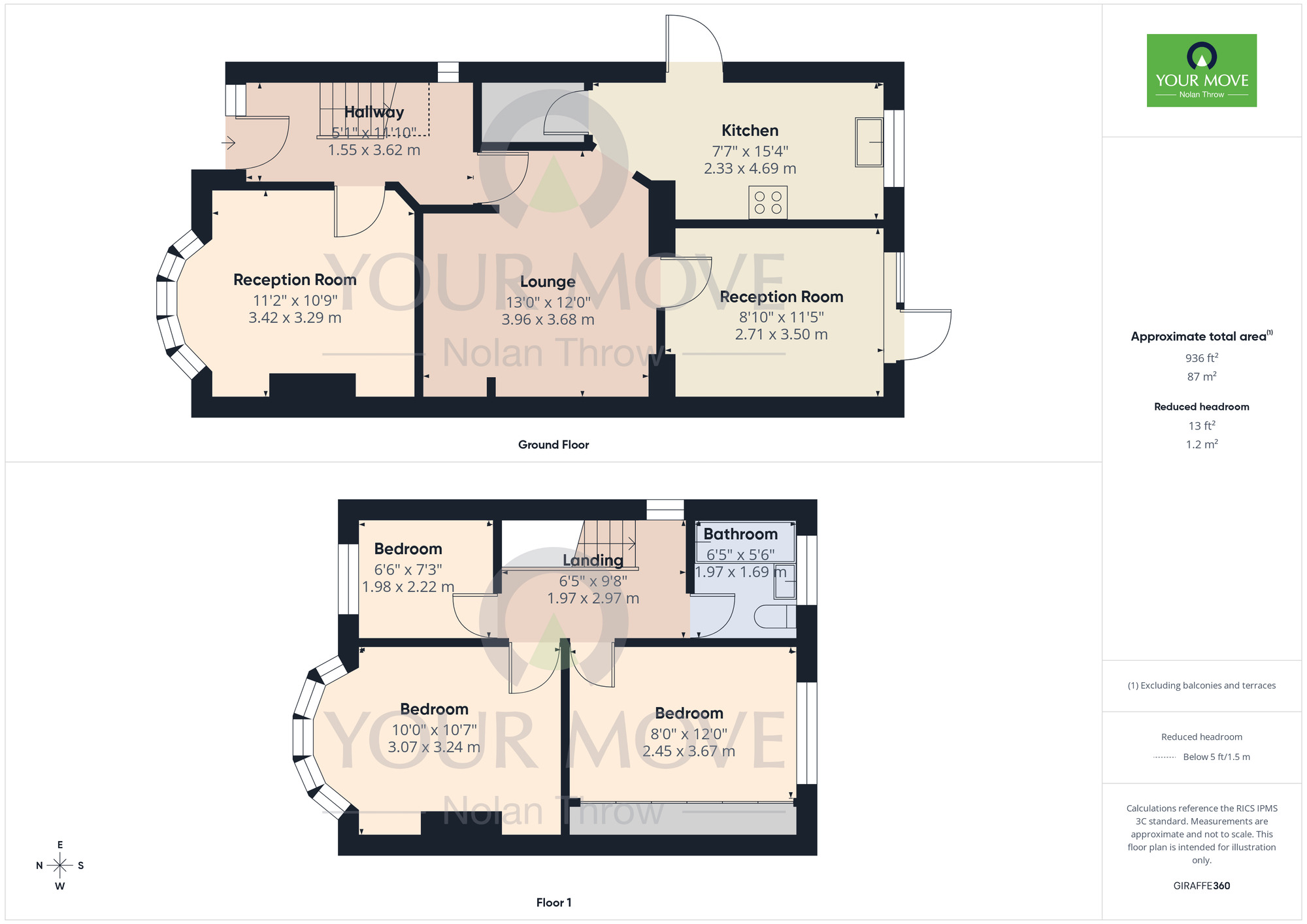 Floorplan of 3 bedroom Semi Detached House for sale, Southfield Avenue, Far Cotton, Northampton, NN4