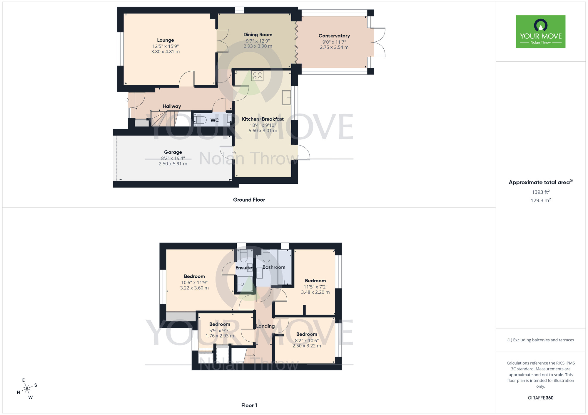 Floorplan of 4 bedroom Detached House for sale, Ravens Croft, East Hunsbury, Northampton, NN4