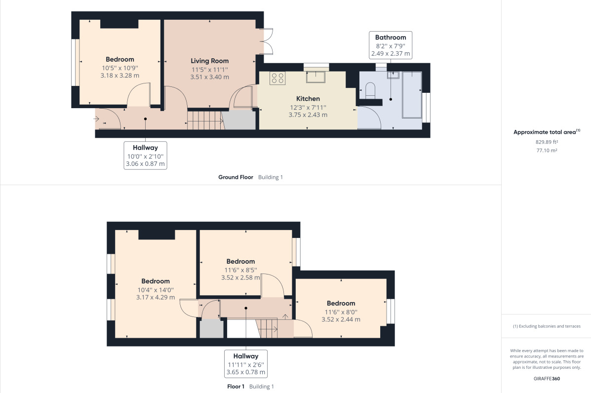 Floorplan of 4 bedroom Mid Terrace House for sale, Euston Road, Far Cotton, Northampton, NN4
