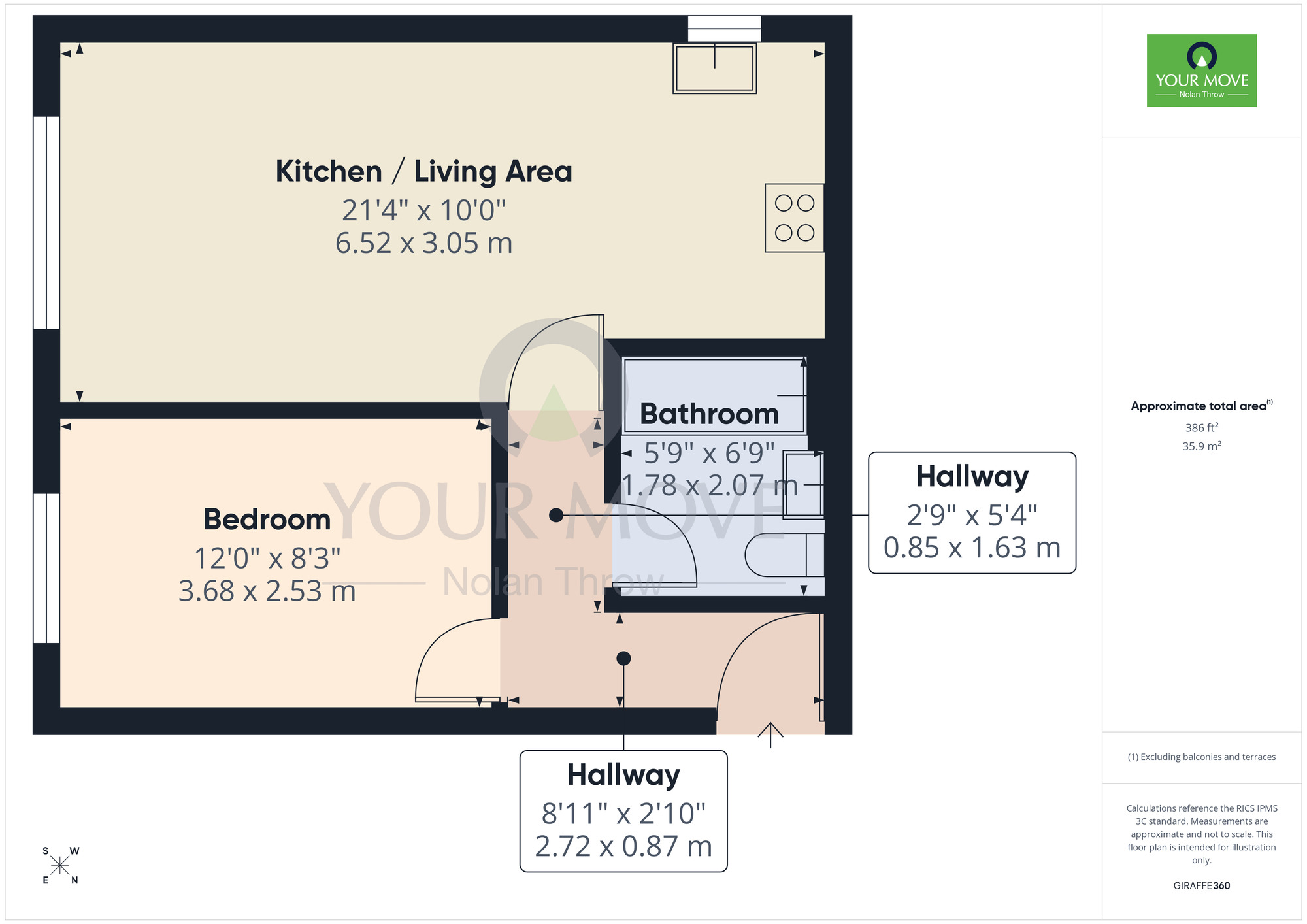 Floorplan of 1 bedroom Flat for sale, St. Peters Street, Northampton, Northamptonshire, NN1