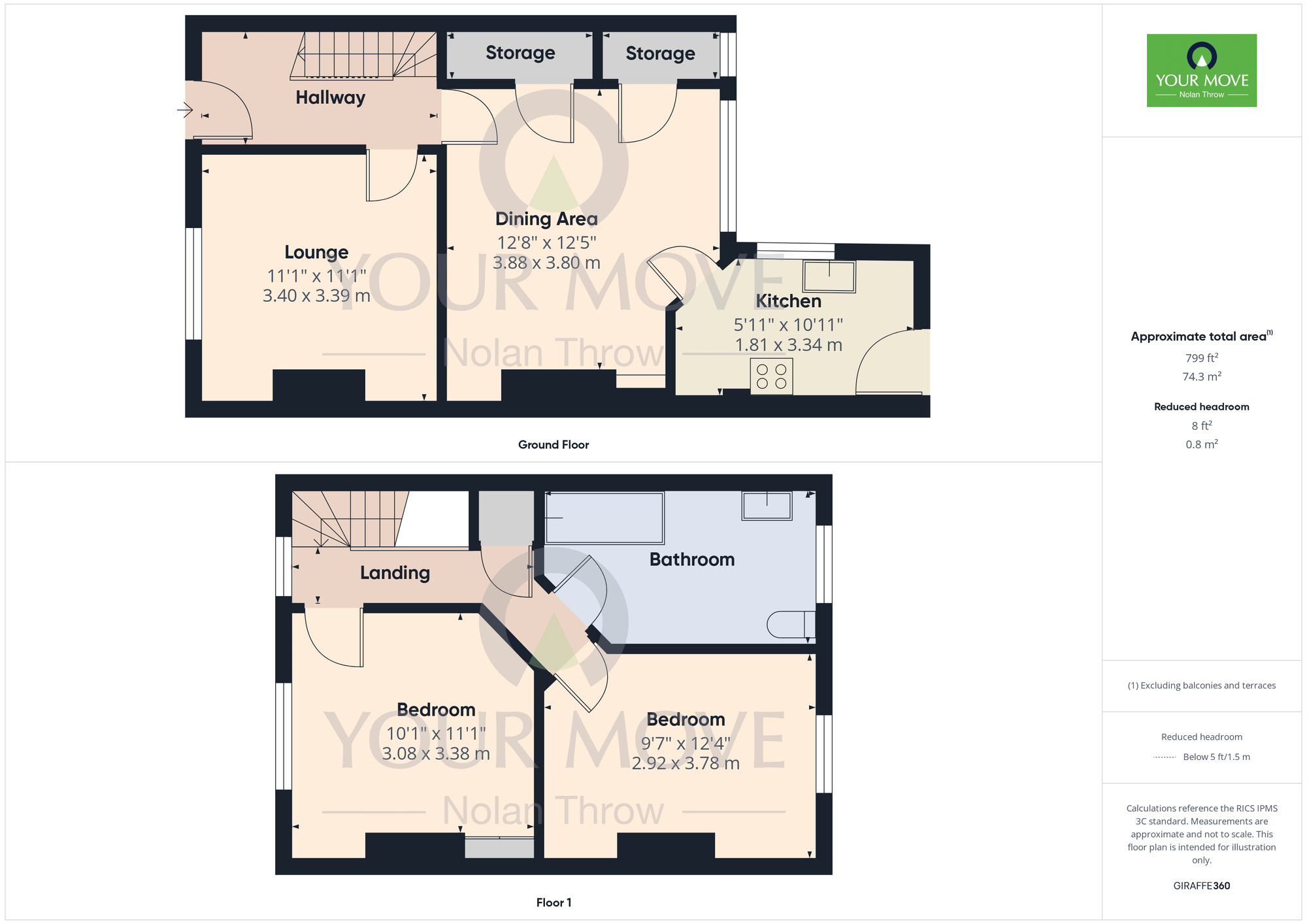 Floorplan of 2 bedroom Mid Terrace House for sale, St. Andrews Road, Semilong, Northampton, NN2