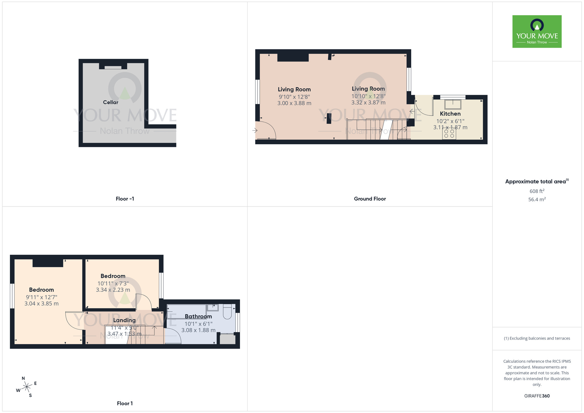 Floorplan of 2 bedroom Mid Terrace House for sale, St. Andrews Road, Semilong, Northampton, NN1