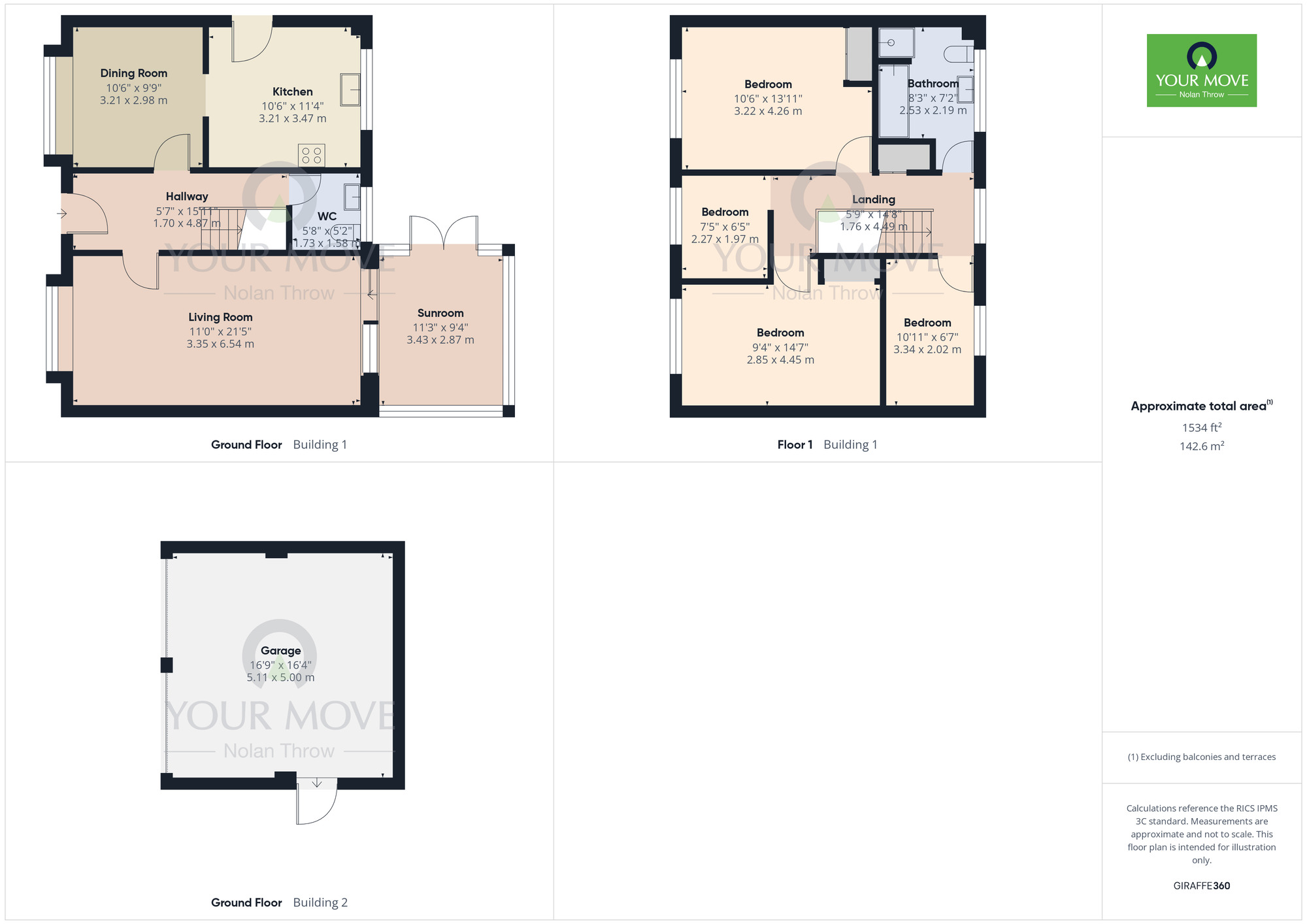 Floorplan of 4 bedroom Detached House for sale, Bowmans Close, West Hunsbury, Northampton, NN4