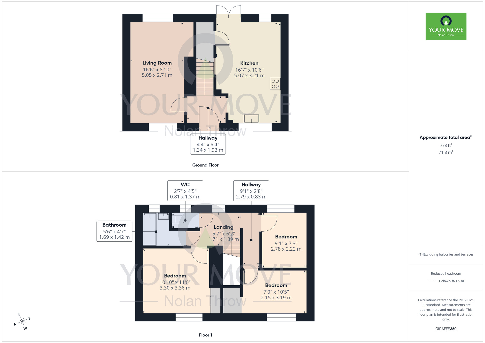 Floorplan of 3 bedroom Mid Terrace House for sale, Heath Green, Kings Heath, Northamptonshire, NN5