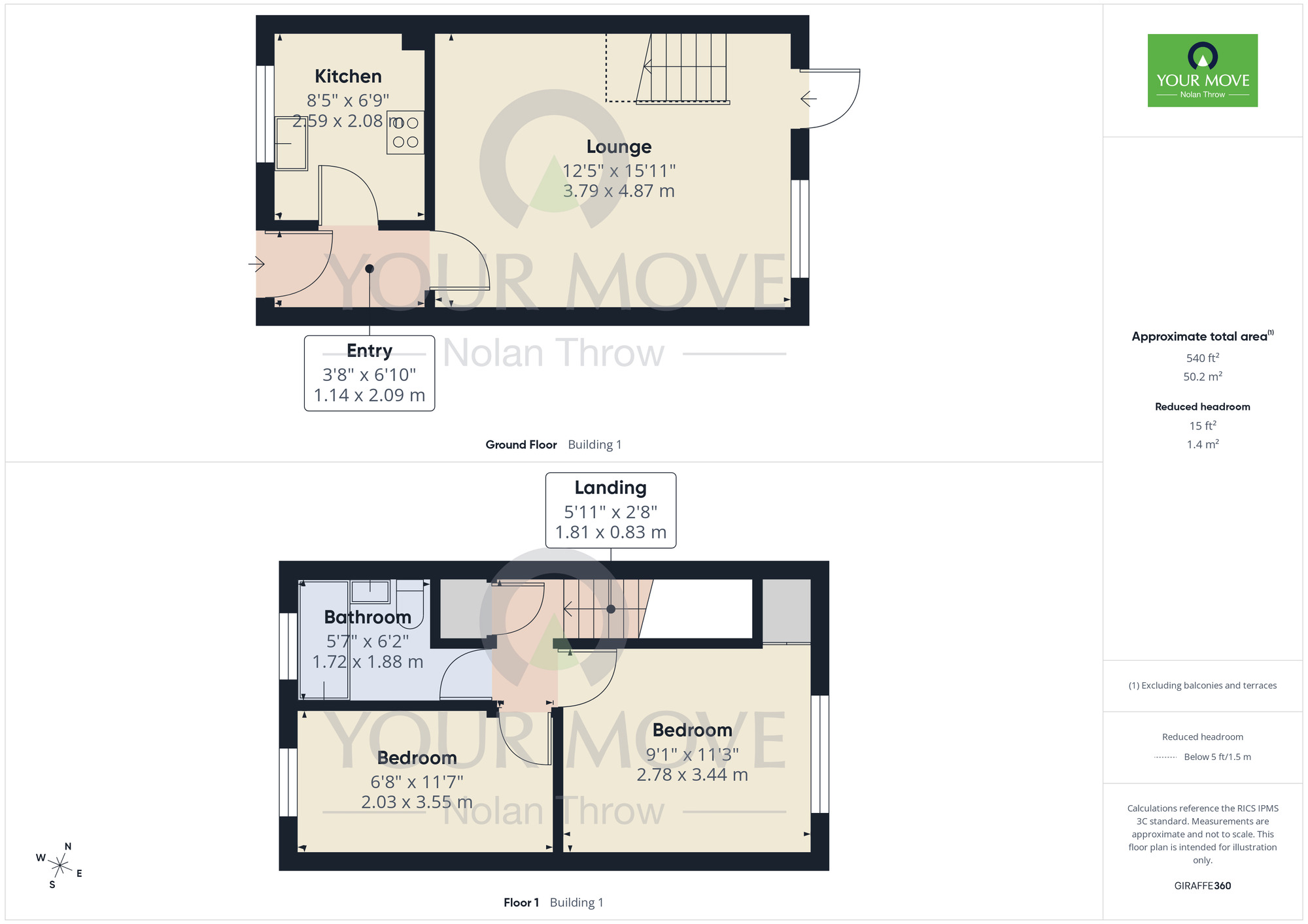 Floorplan of 2 bedroom Semi Detached House for sale, Gresham Drive, Northampton, Northamptonshire, NN4