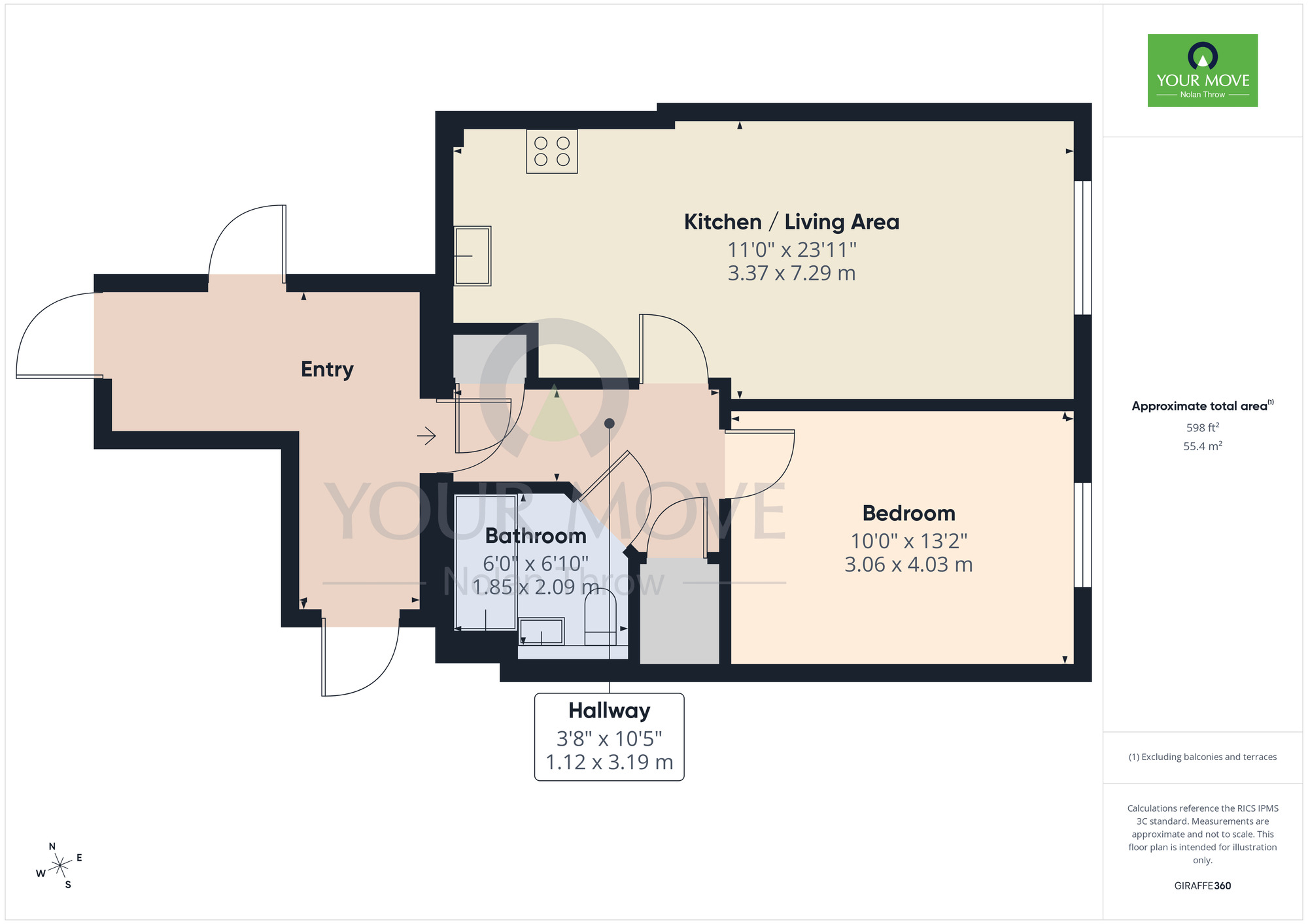 Floorplan of 1 bedroom Flat for sale, Delta House, Northampton, Northamptonshire, NN1