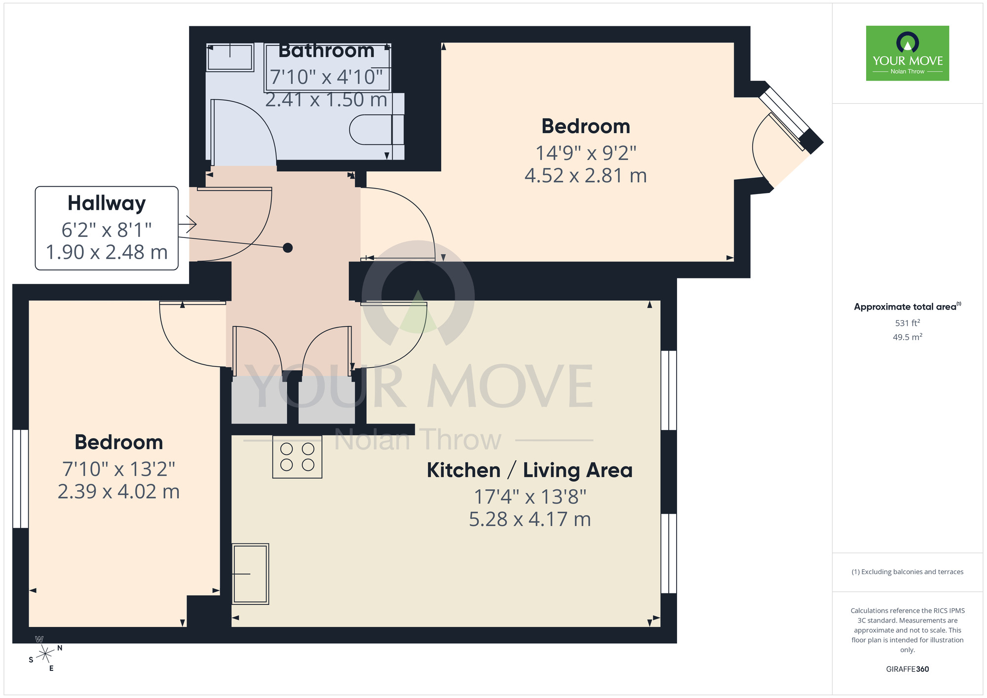 Floorplan of 2 bedroom Flat for sale, Henry Bird Way, Northampton, Northamptonshire, NN4