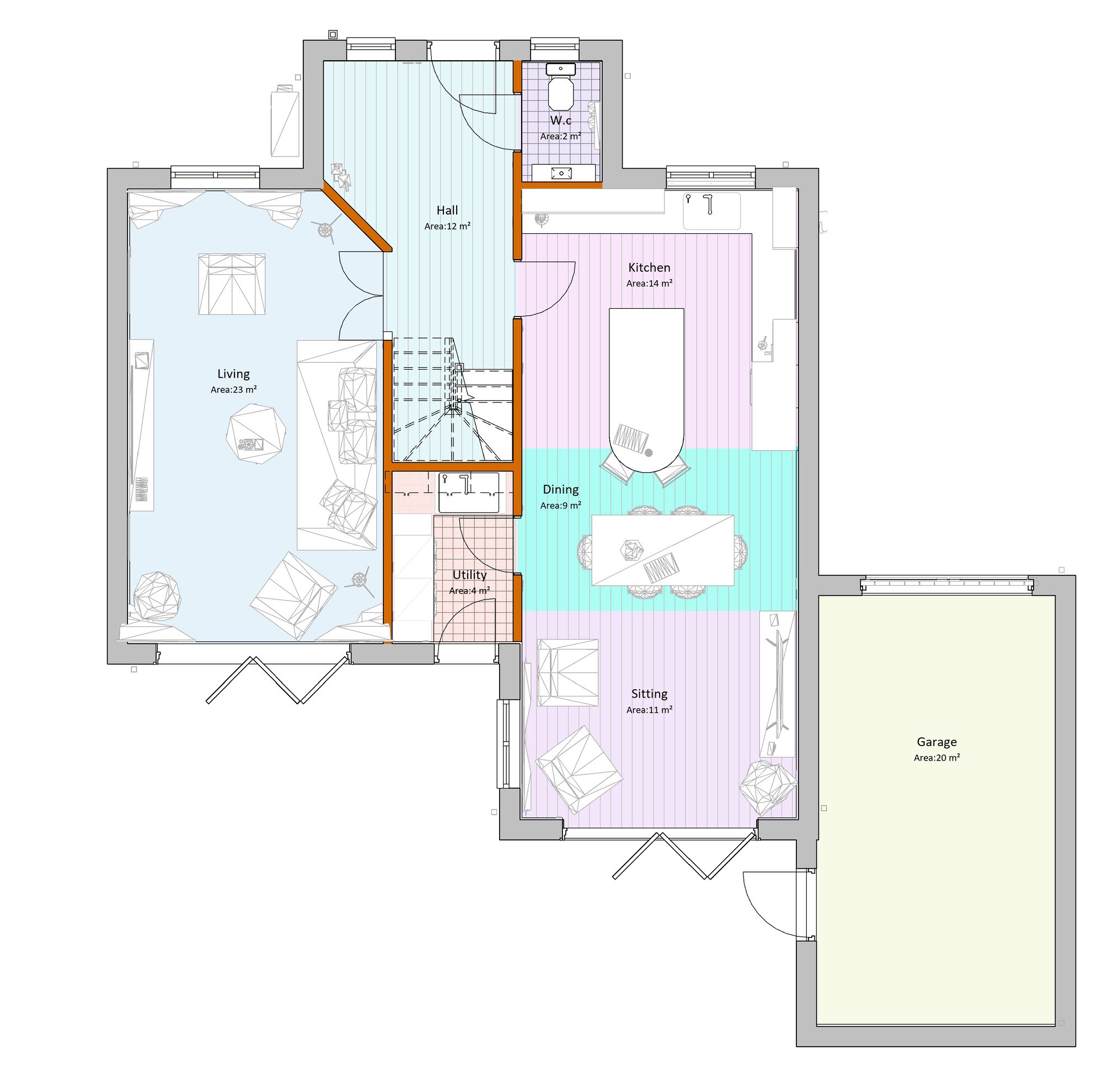 Floorplan of 4 bedroom Detached House for sale, Forest Road, Hartwell, Northamptonshire, NN7