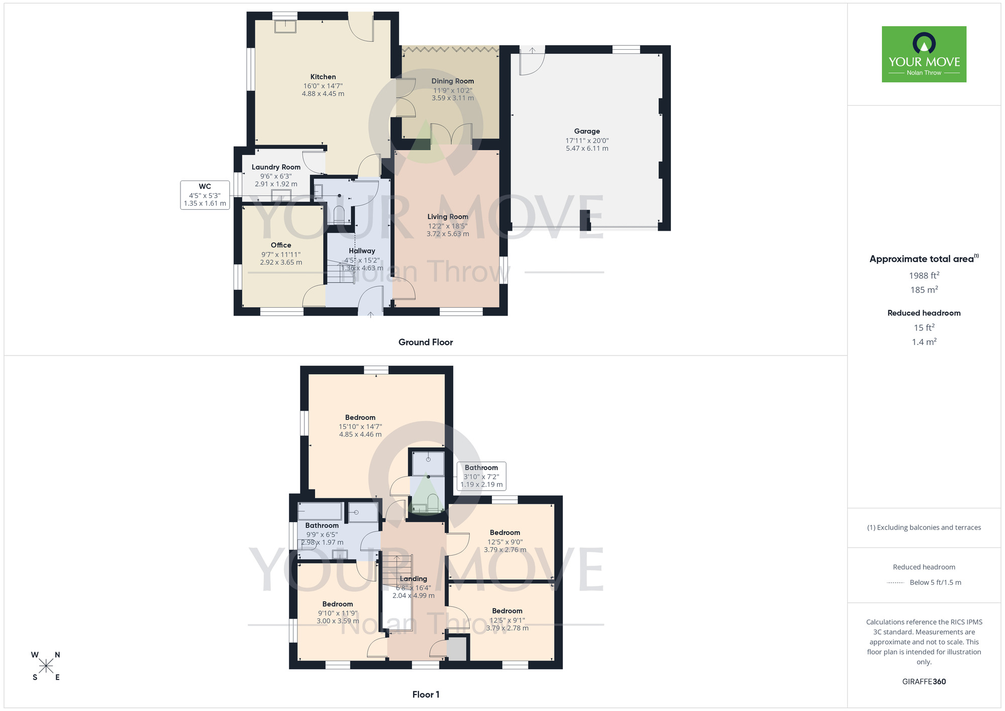 Floorplan of 4 bedroom Detached House for sale, Cowslip Close, Wootton, Northampton, NN4