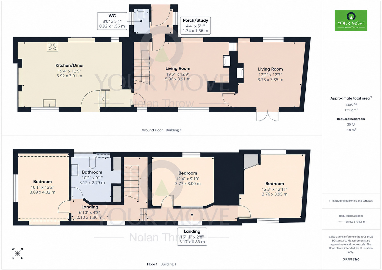 Floorplan of 3 bedroom Detached Property for sale, Church Walk, Little Addington, Northamptonshire, NN14